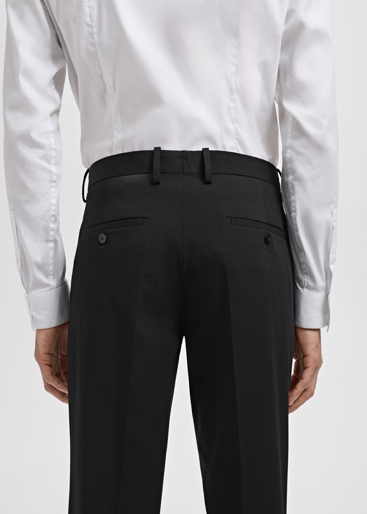 Stretch fabric super slim-fit suit trousers - Details of the article 3