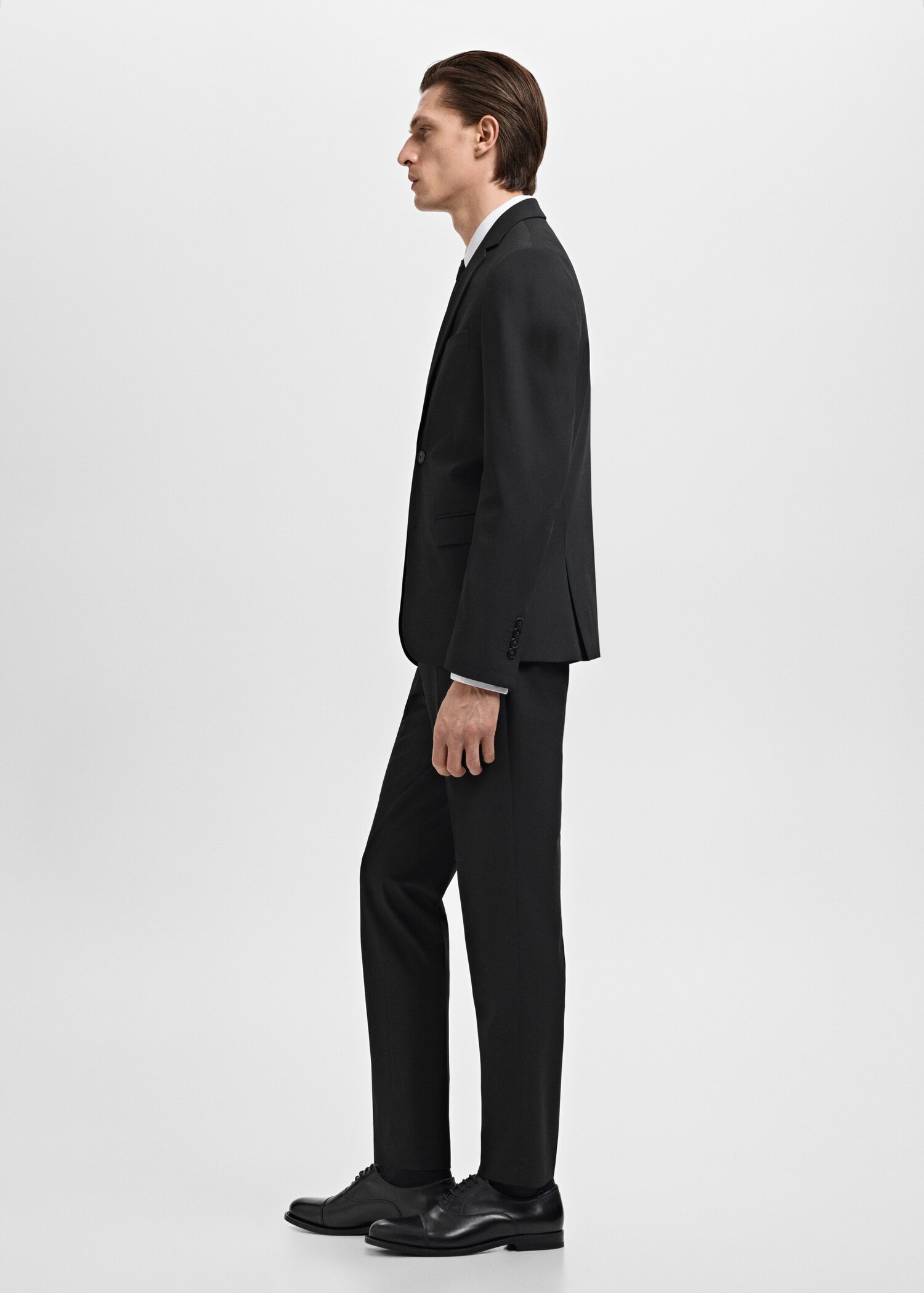 Stretch fabric super slim-fit suit trousers - Details of the article 4