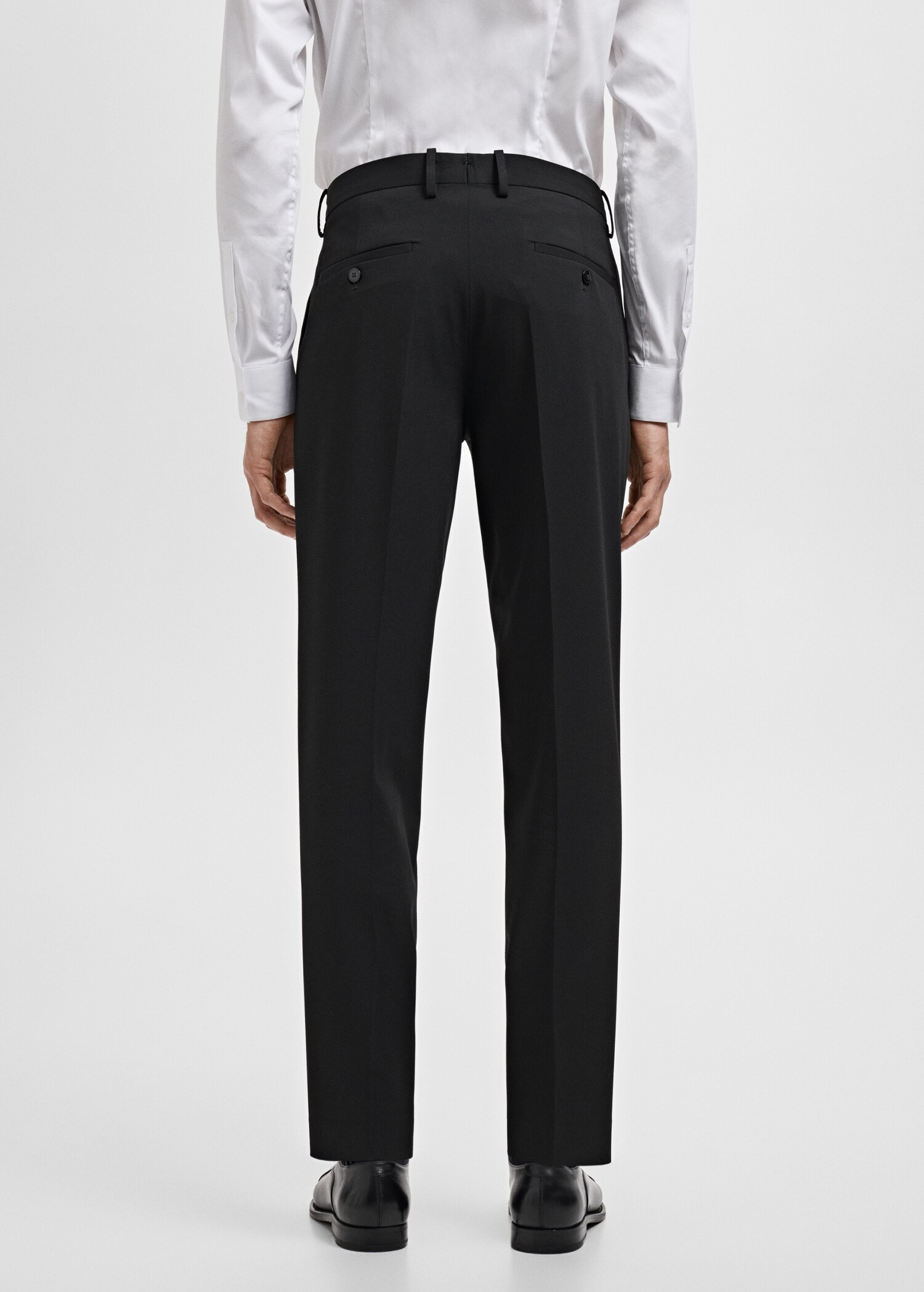 Stretch fabric super slim-fit suit trousers - Reverse of the article