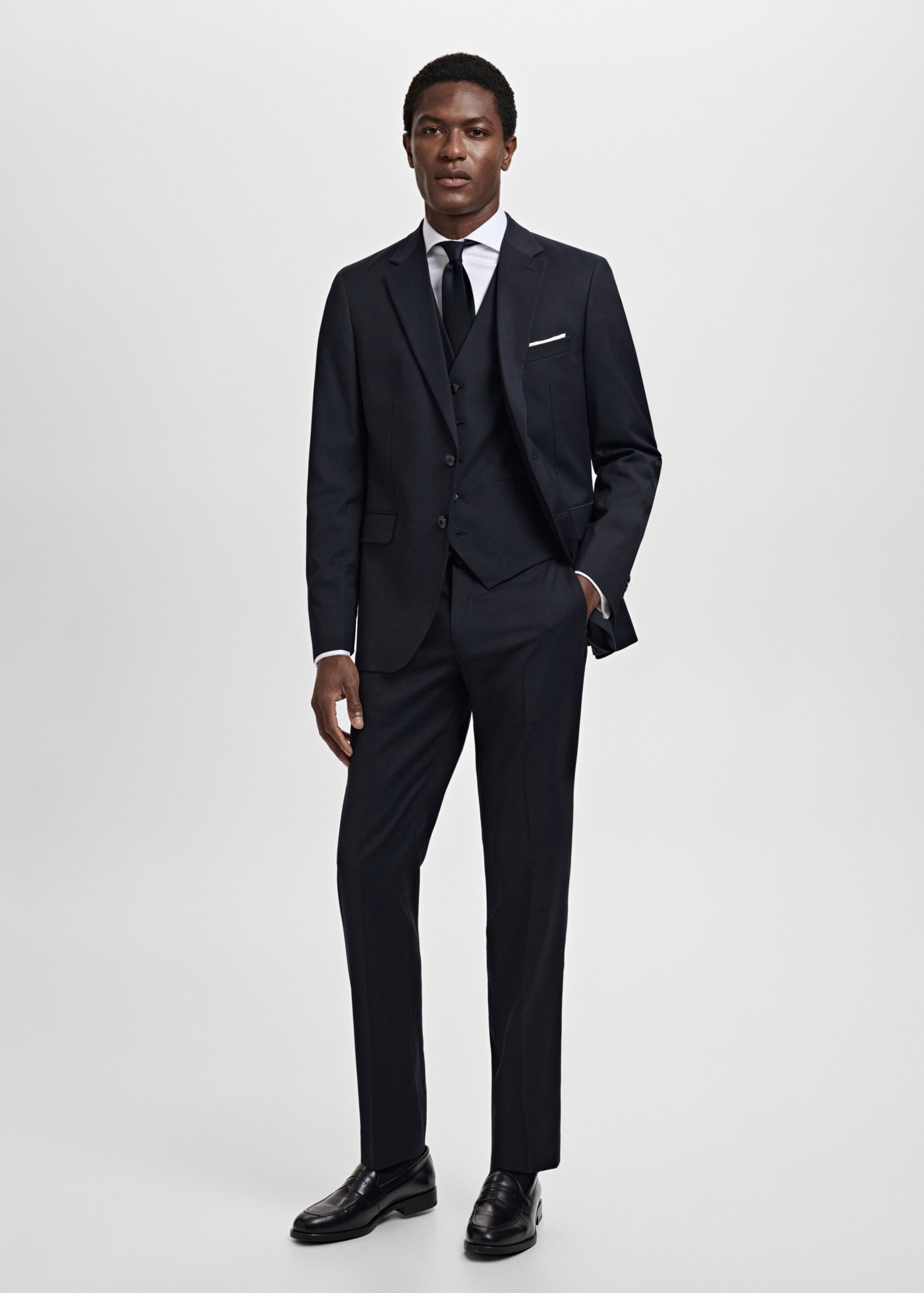 Slim-fit suit waistcoat - General plane