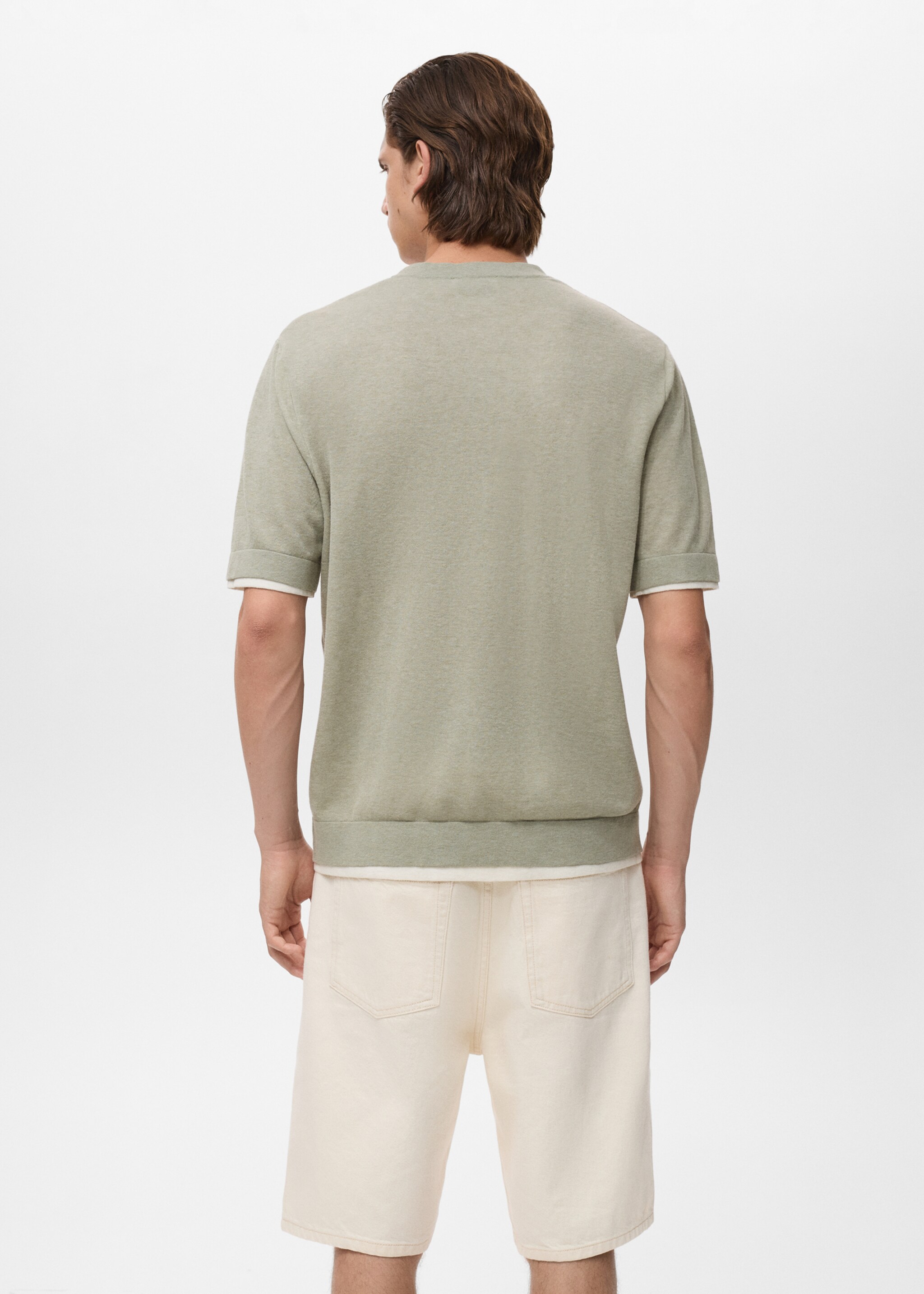 Camiseta combinada algodón - Reverso del artículo