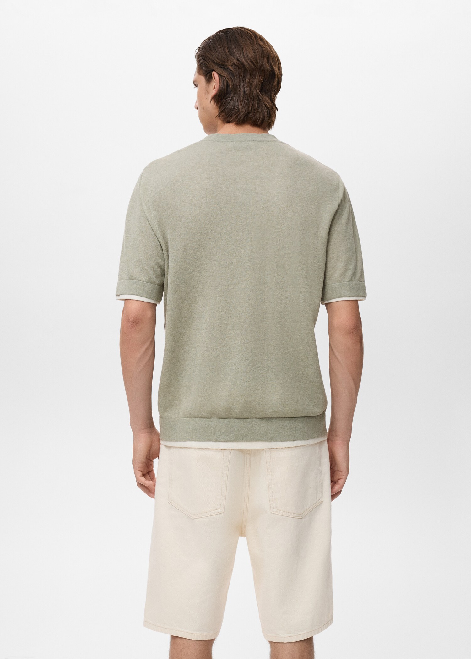 Camiseta combinada algodón - Reverso del artículo