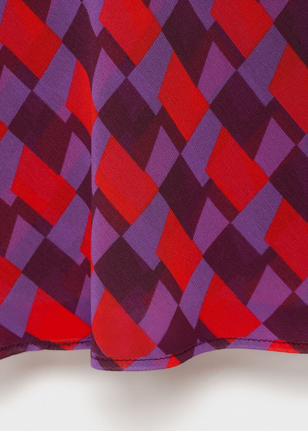 Printed blouse with draped collar