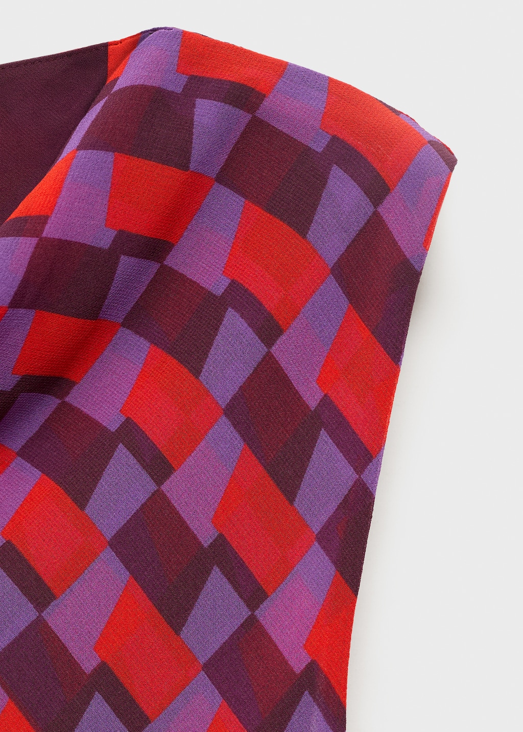 Printed blouse with draped collar