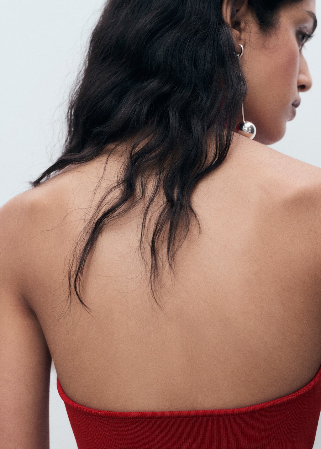 Halter-neck knitted dress