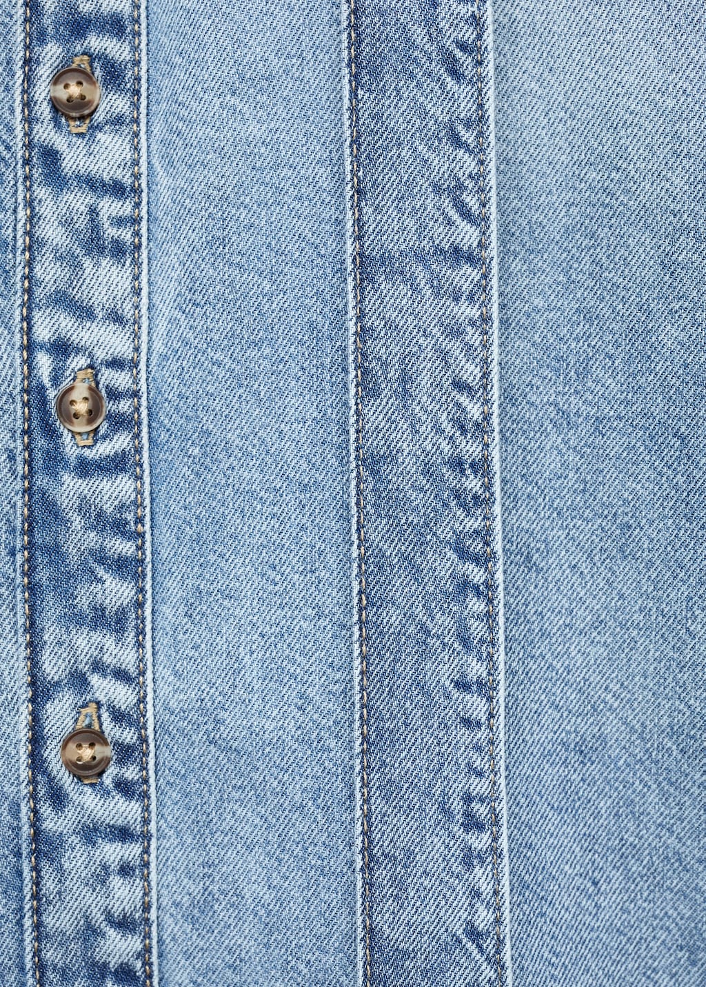 Denim shirt with bow