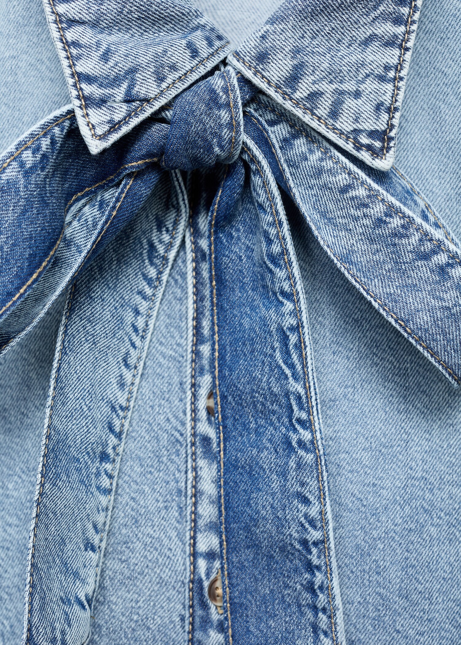 Denim shirt with bow - Details of the article 8
