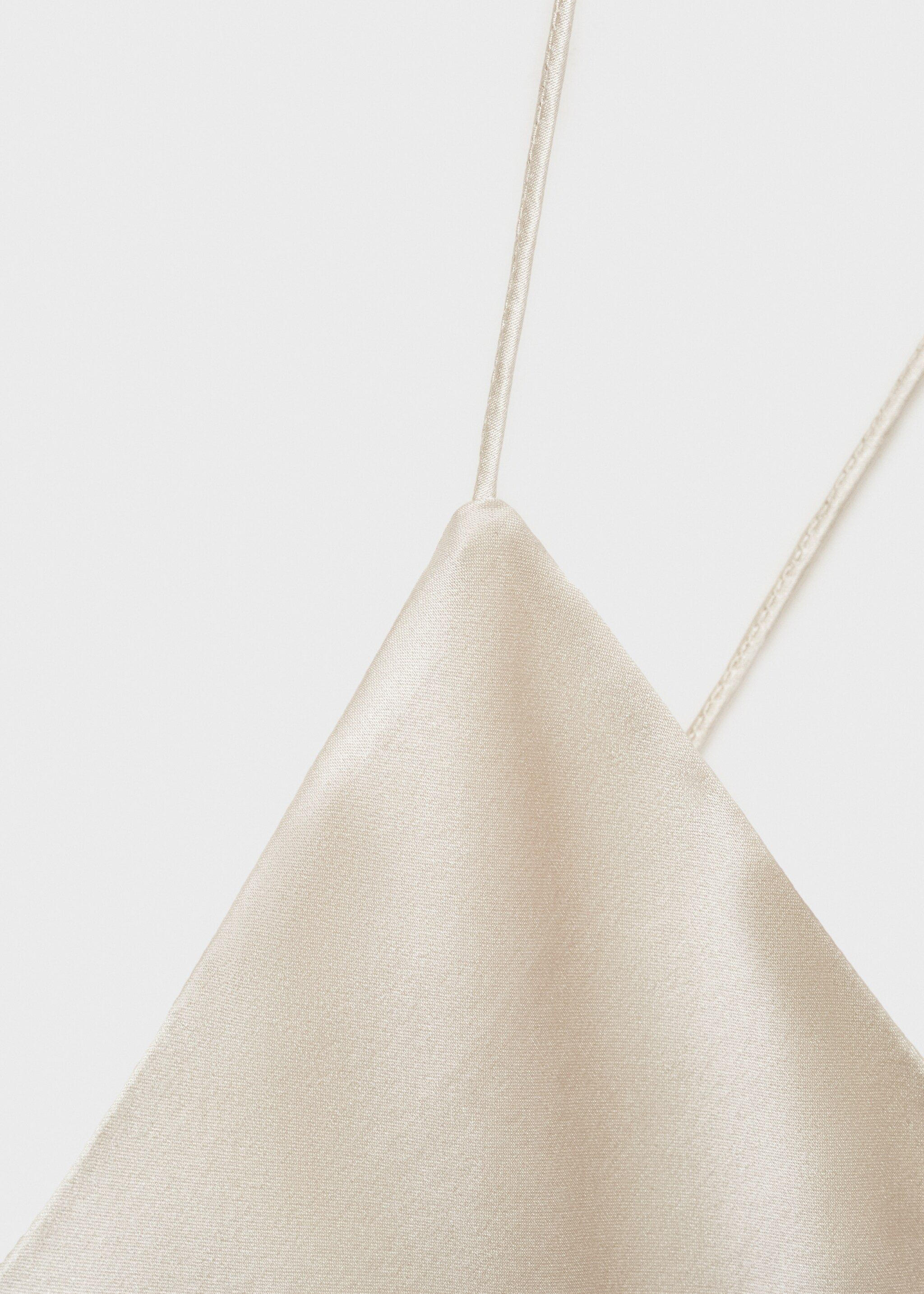 Silk strapless nightgown - Details of the article 8, Light/Pastel Grey. Ref: 17054127-01.