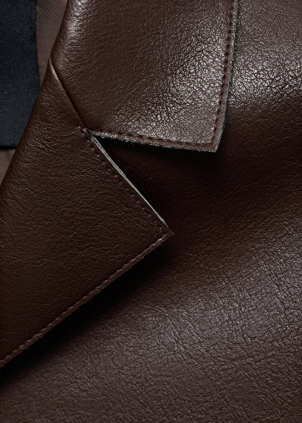 Faux-leather jacket with pockets