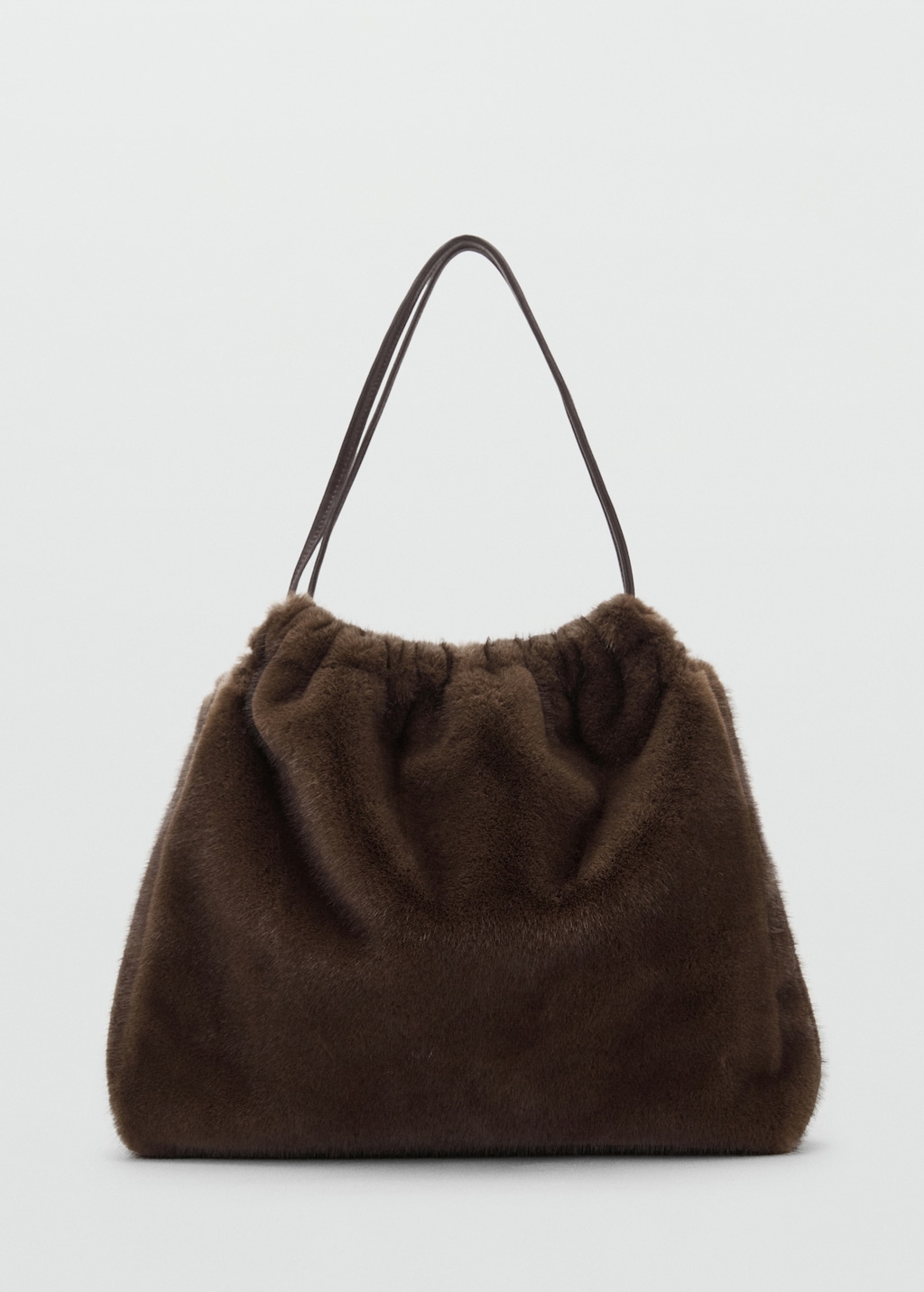 Faux-fur shoulder bag