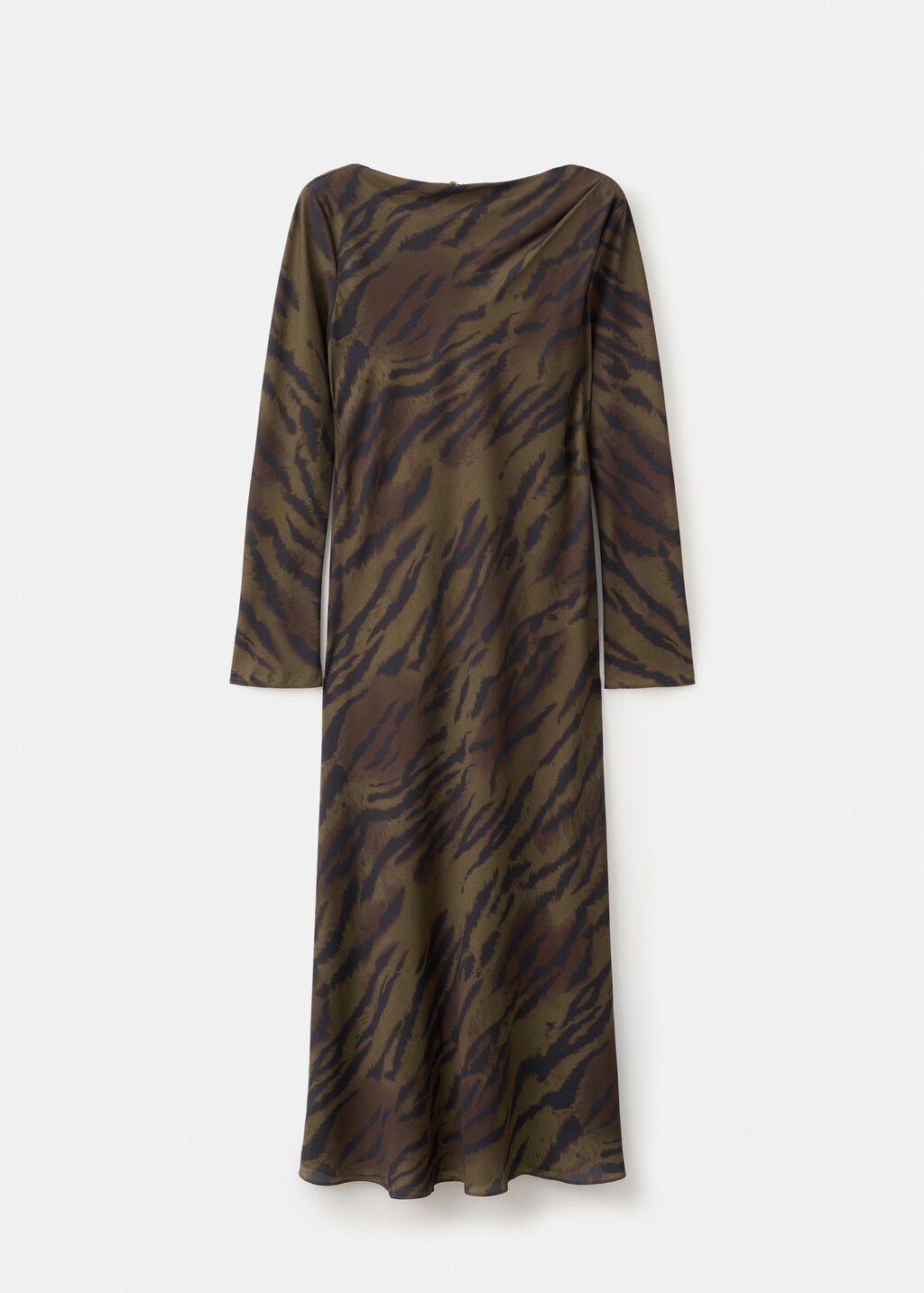 Satin animal-print dress