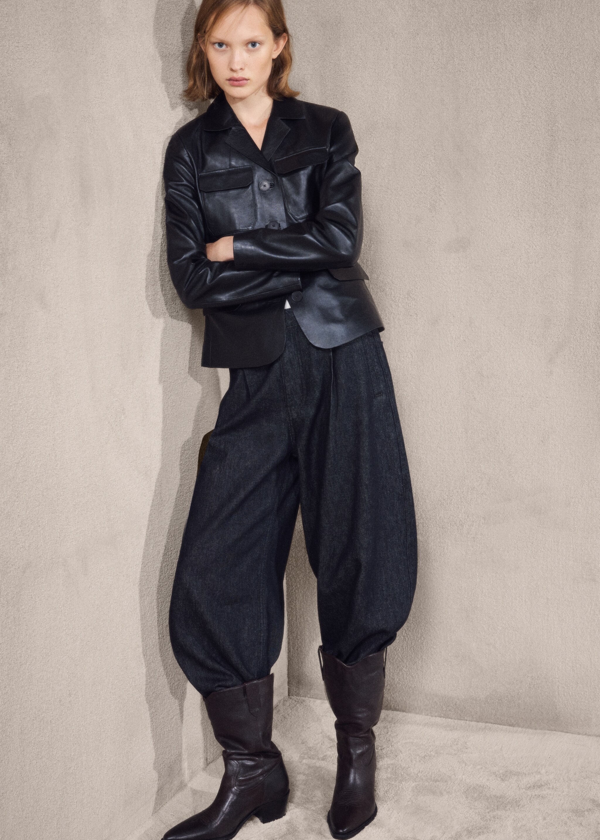 Botín piel punta - Plano general, Chocolate. Ref: 17058635-01.