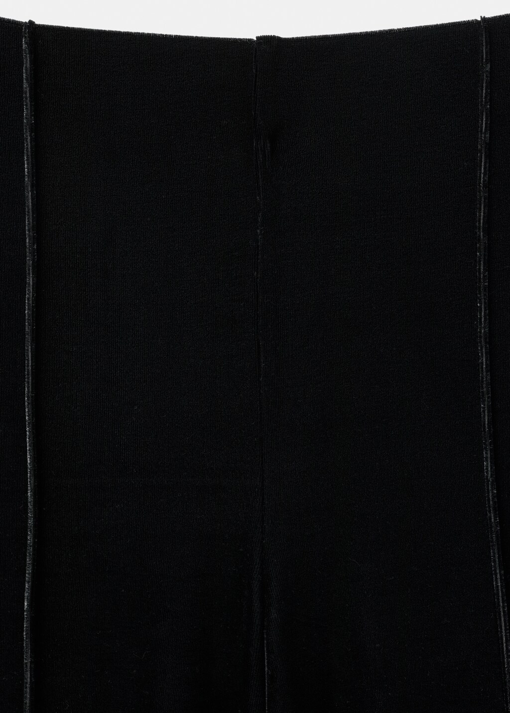 Velvet pants with seam detail