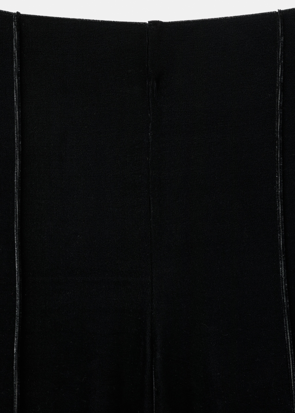 Velvet pants with seam detail