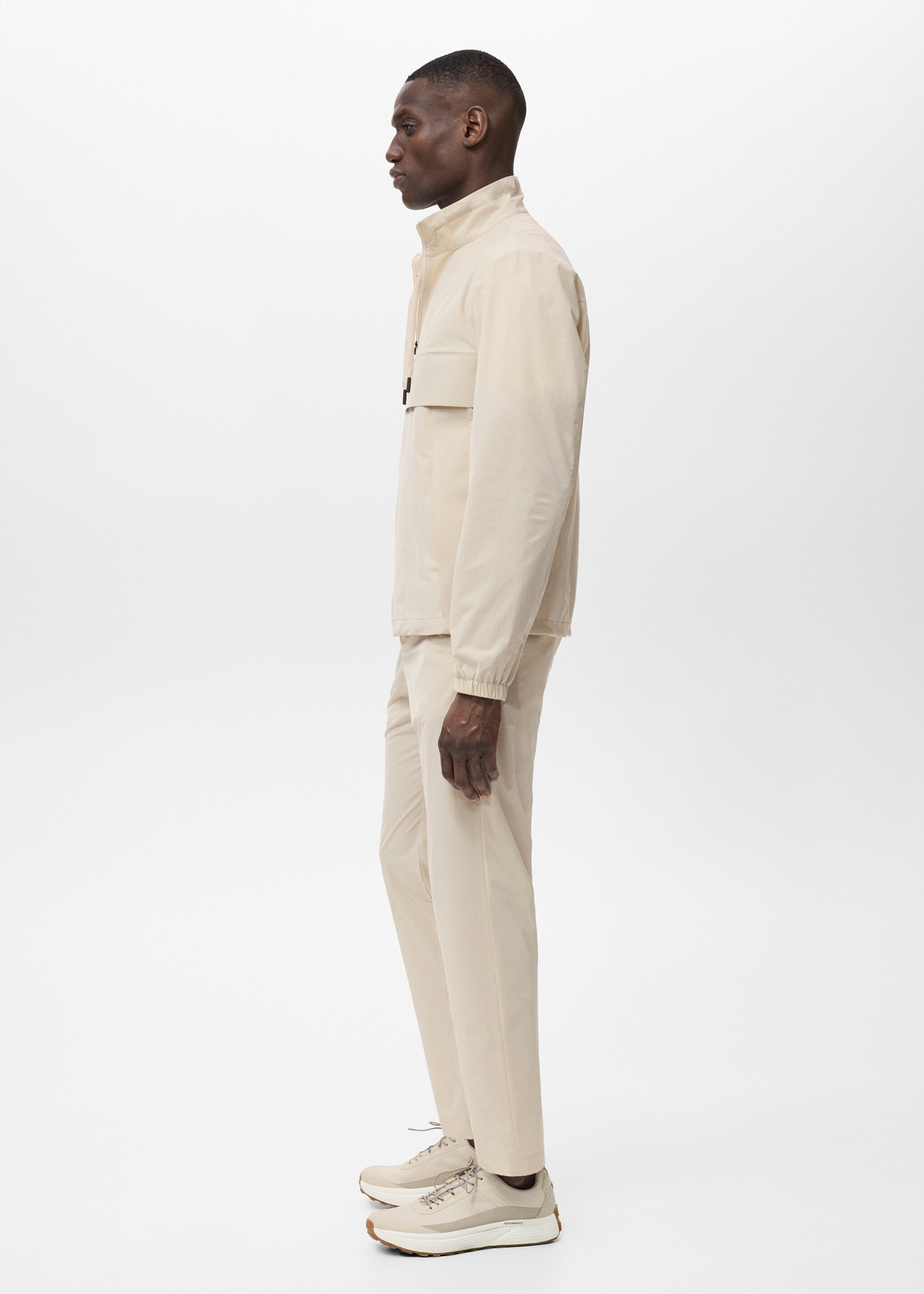 Water-repellent COOLMAX® jacket - Details of the article 2, Beige. Ref: 17061129-01.