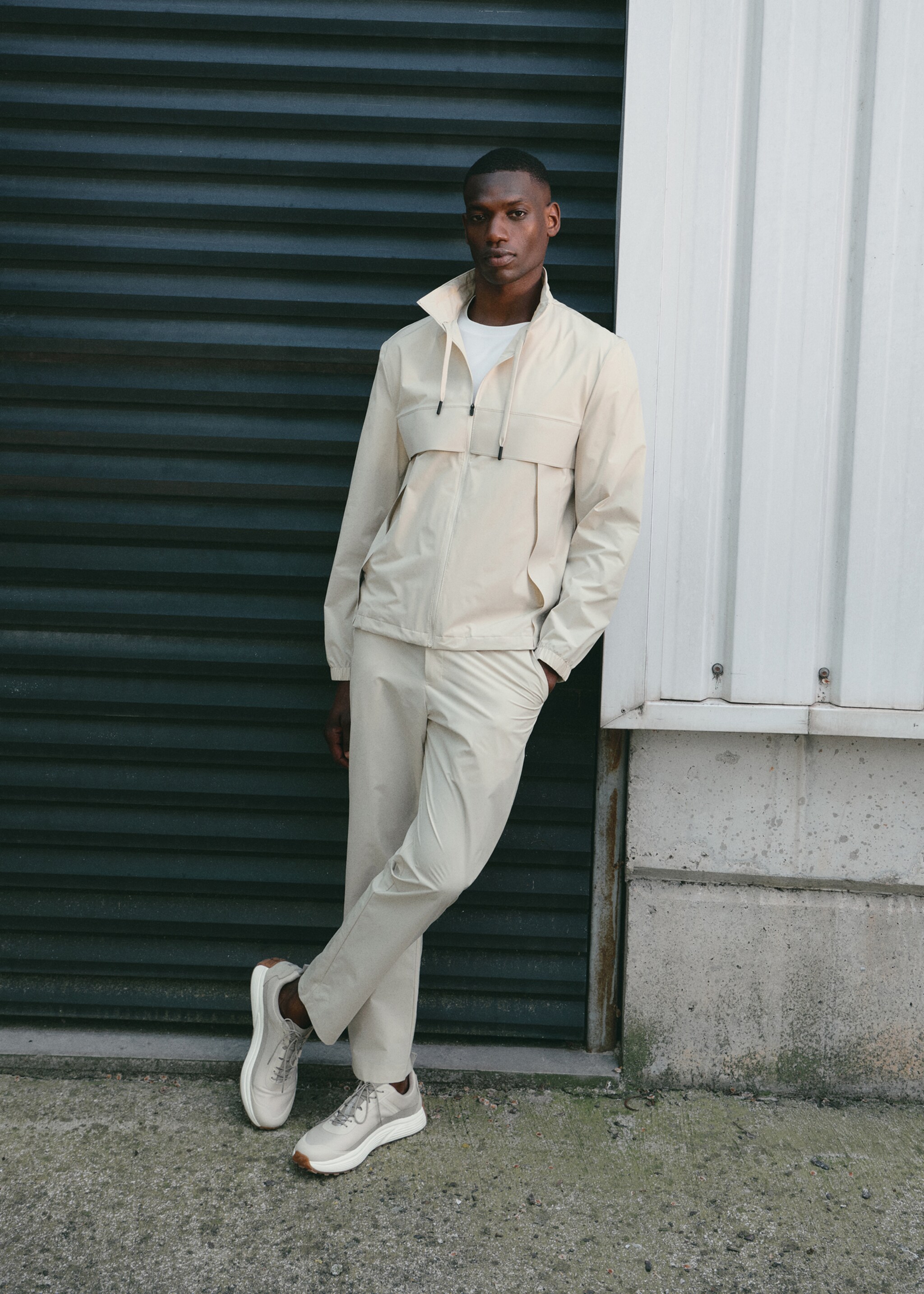 Water-repellent COOLMAX® jacket - Details of the article 9, Beige. Ref: 17061129-01.