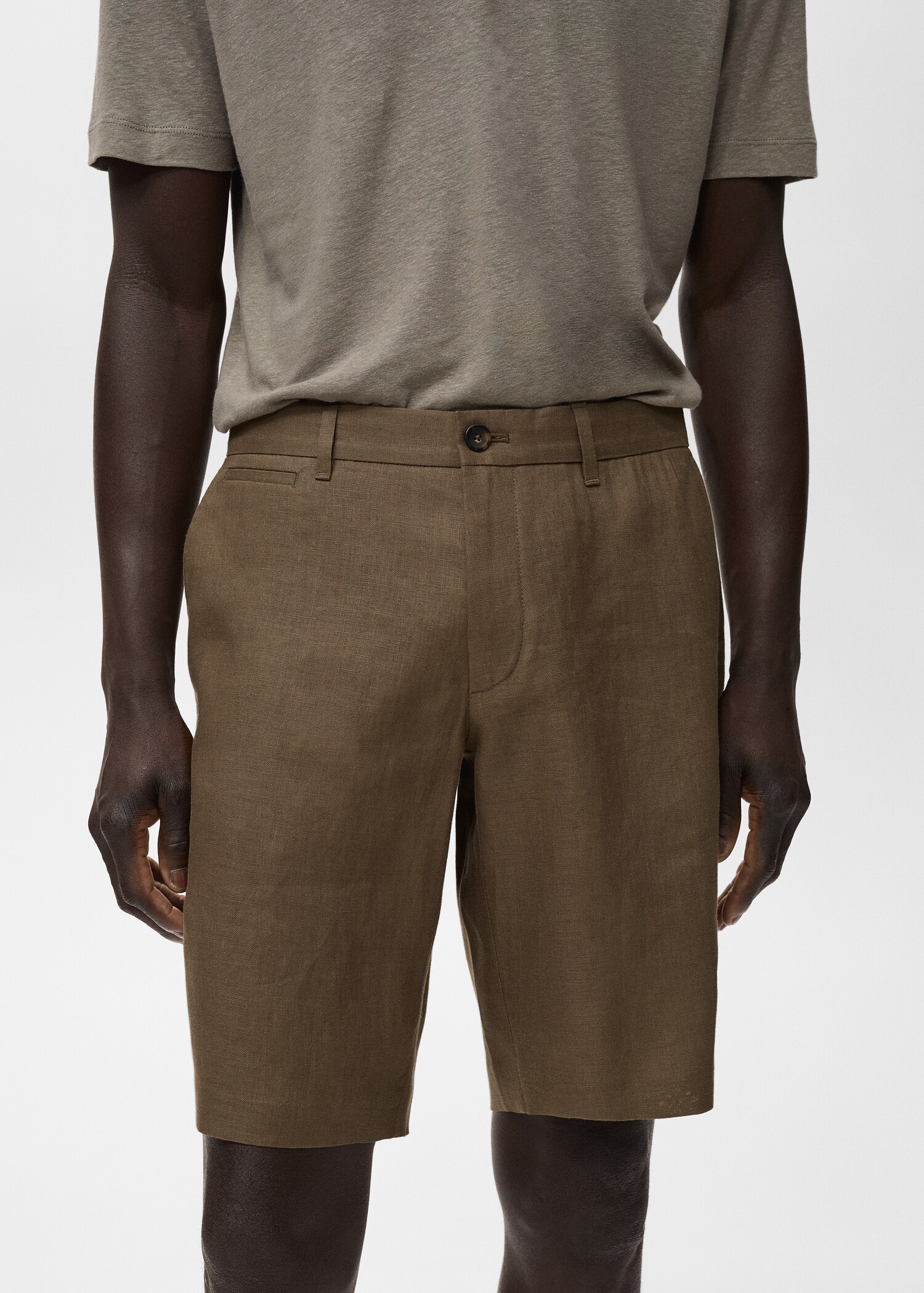 Bermuda slim-fit 100 % lin - Détail de l'article 1