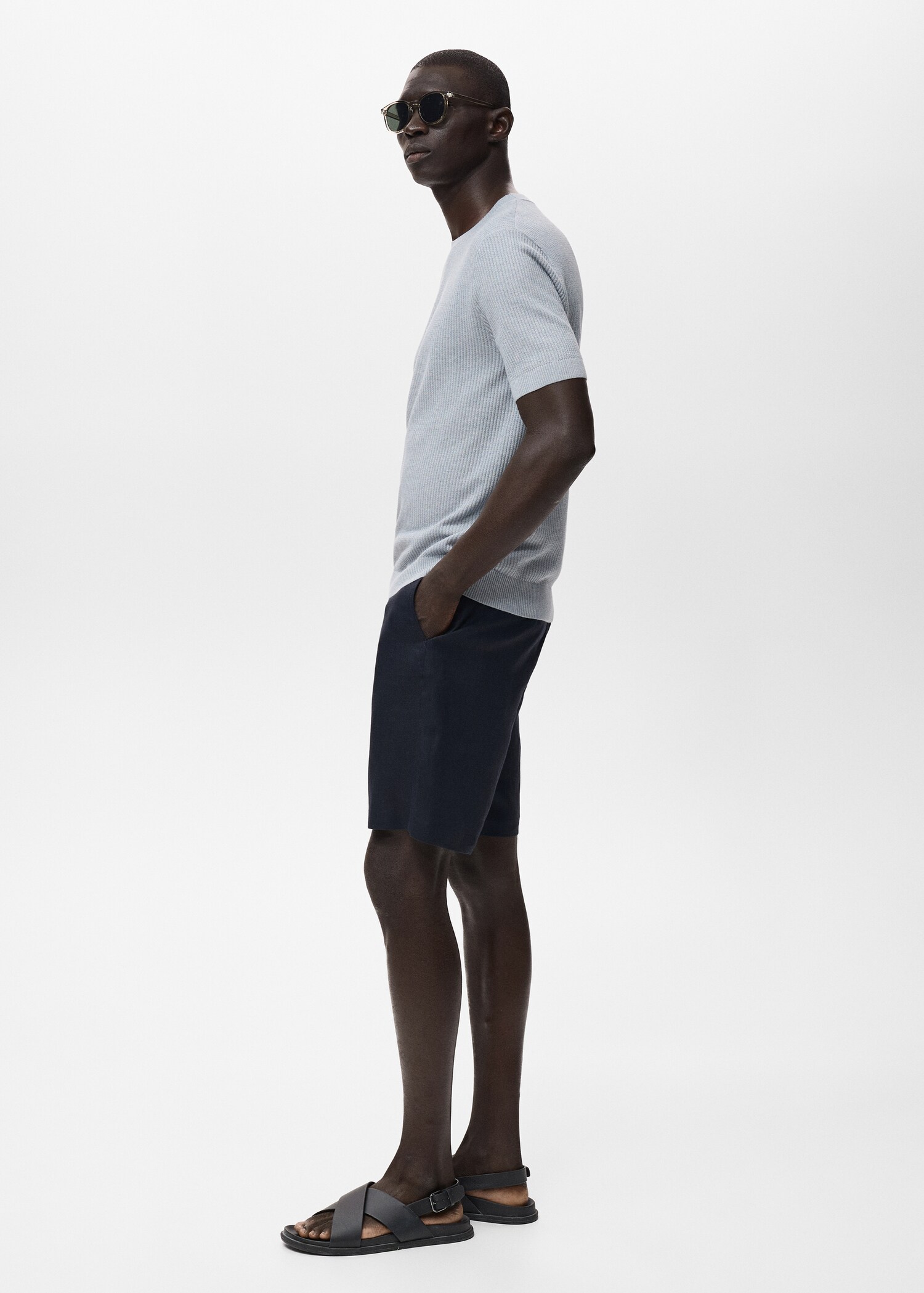 Bermuda slim-fit 100 % lin - Détail de l'article 2