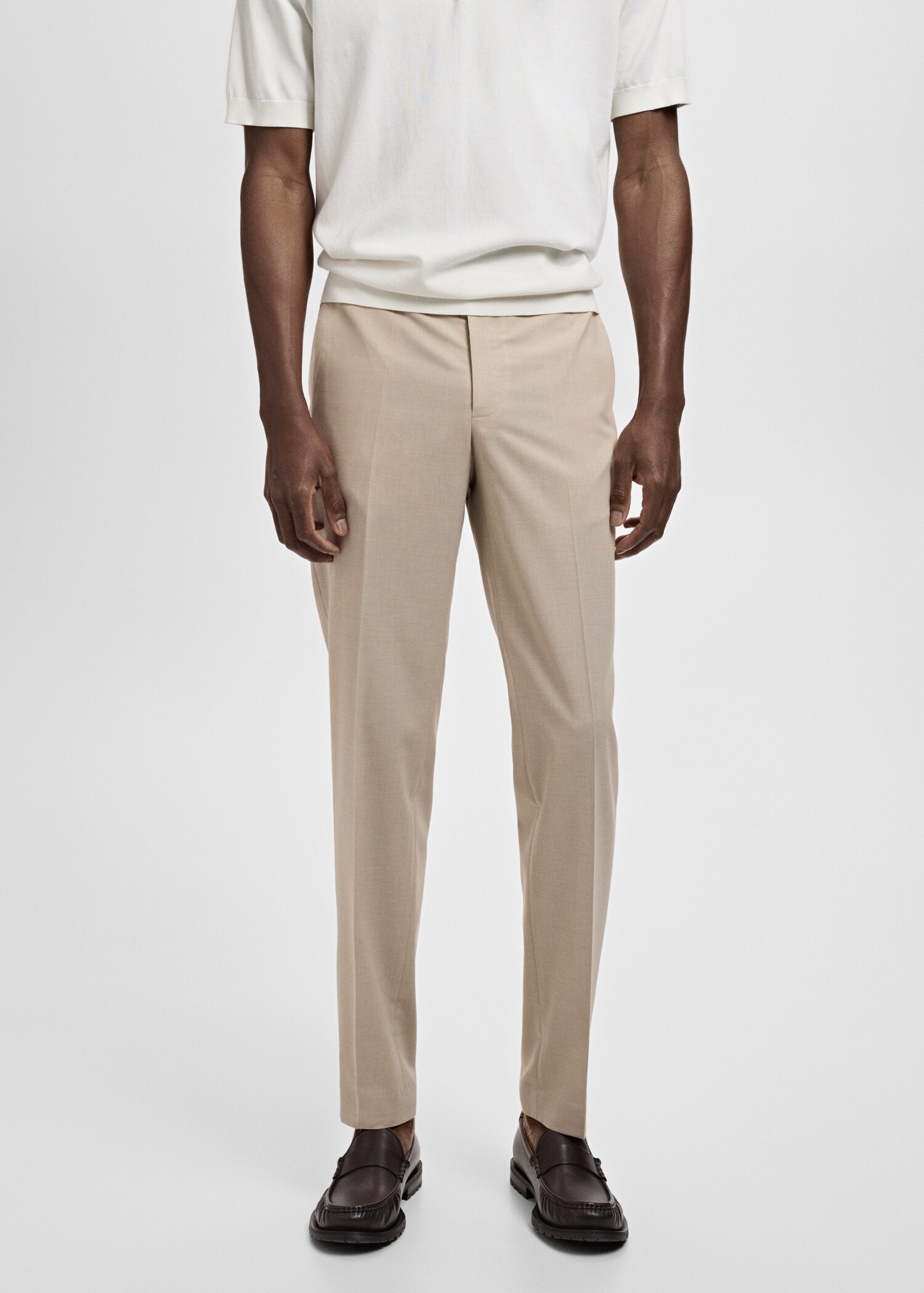 Milan slim-fit pantalon - Middenvlak