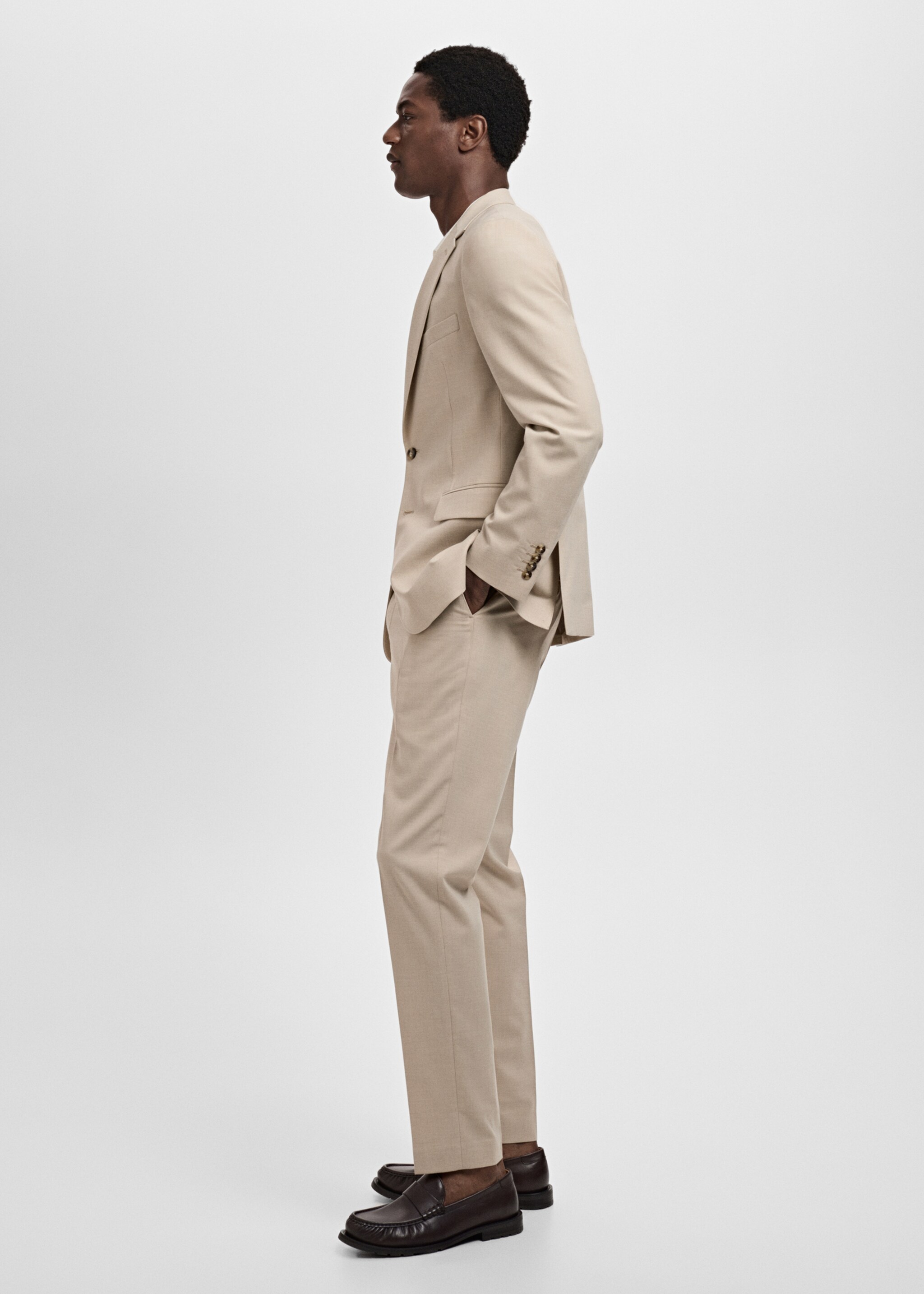 Pantalón traje Milán slim fit - Detalle del artículo 2, Beige. Ref: 17061190-01.