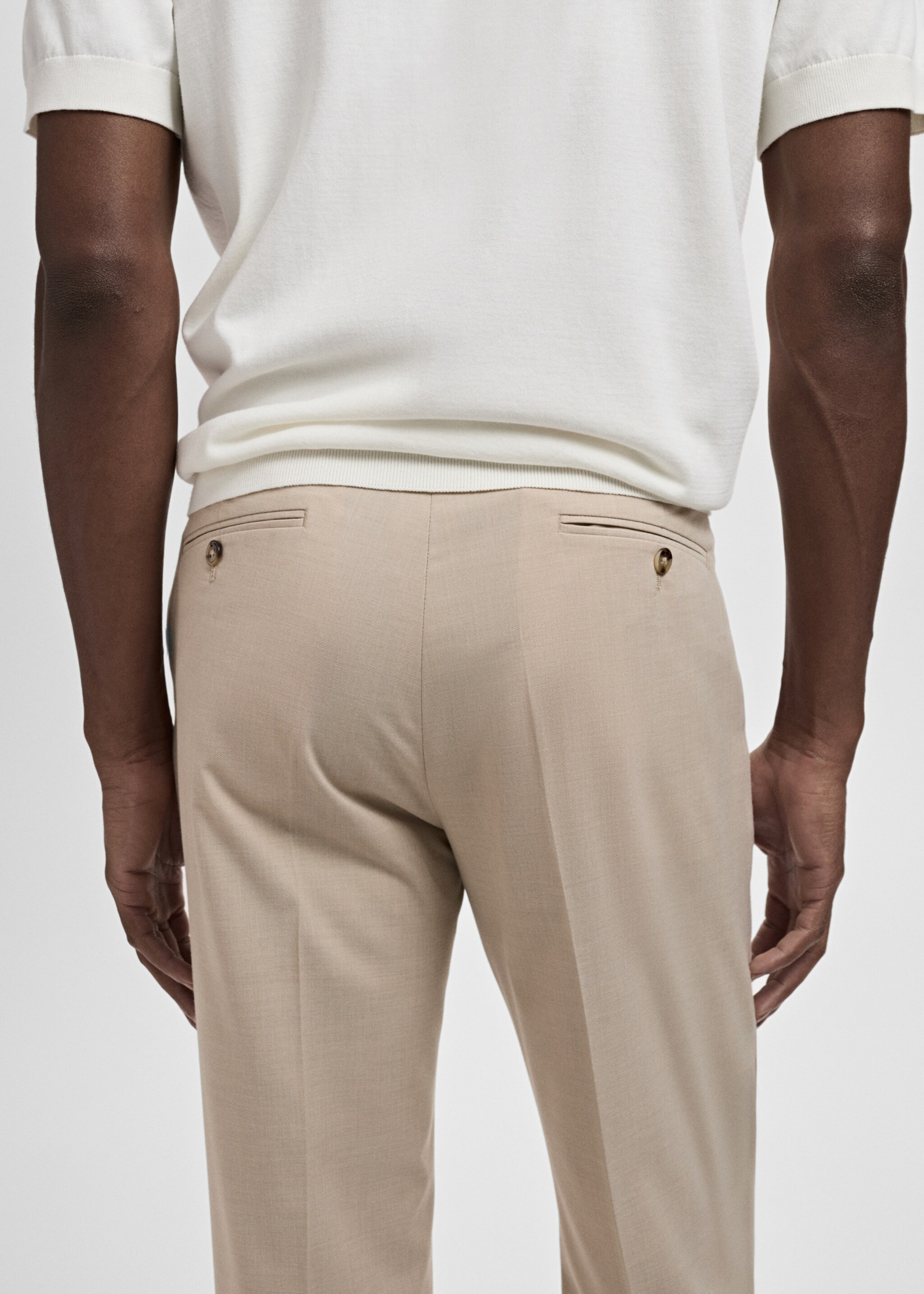 Pantalón traje Milán slim fit - Detalle del artículo 3, Beige. Ref: 17061190-01.