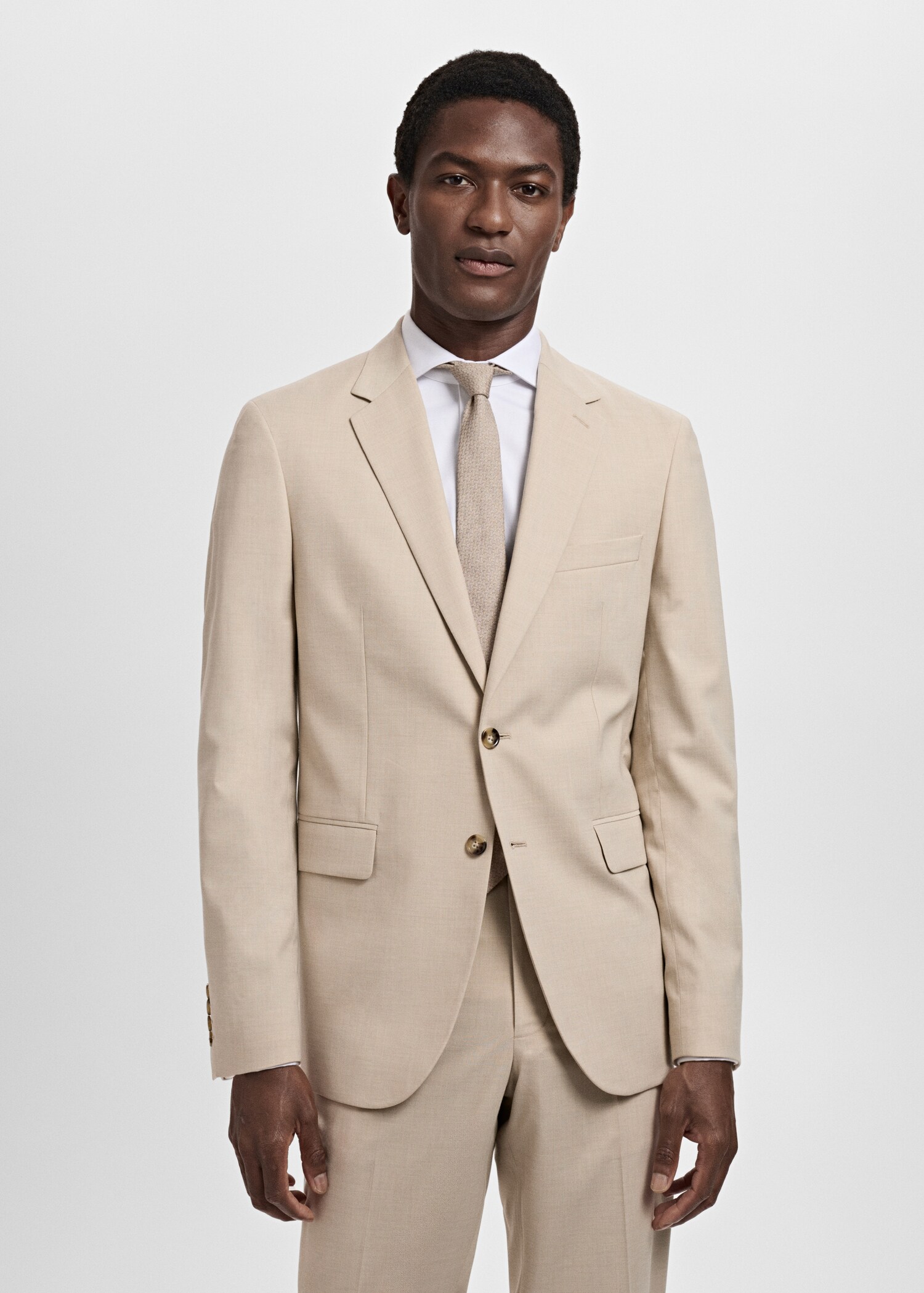 Milan slim-fit suit trousers - Medium plane