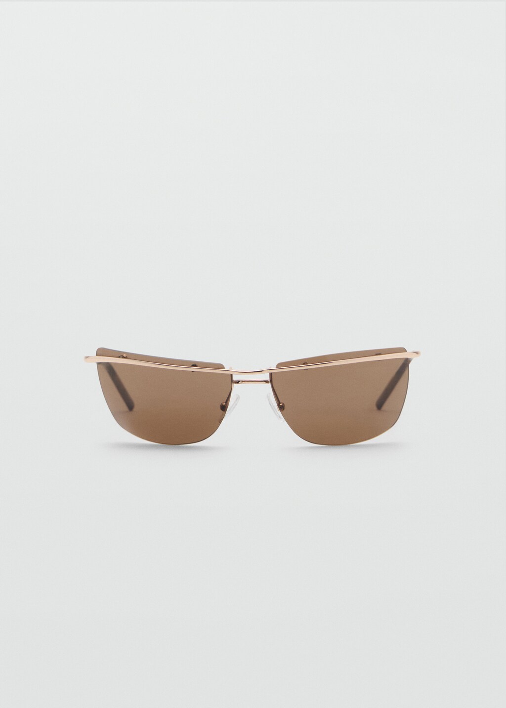 Frameless sunglasses with metal temples
