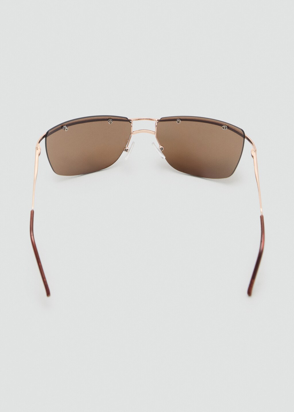 Frameless sunglasses with metal temples