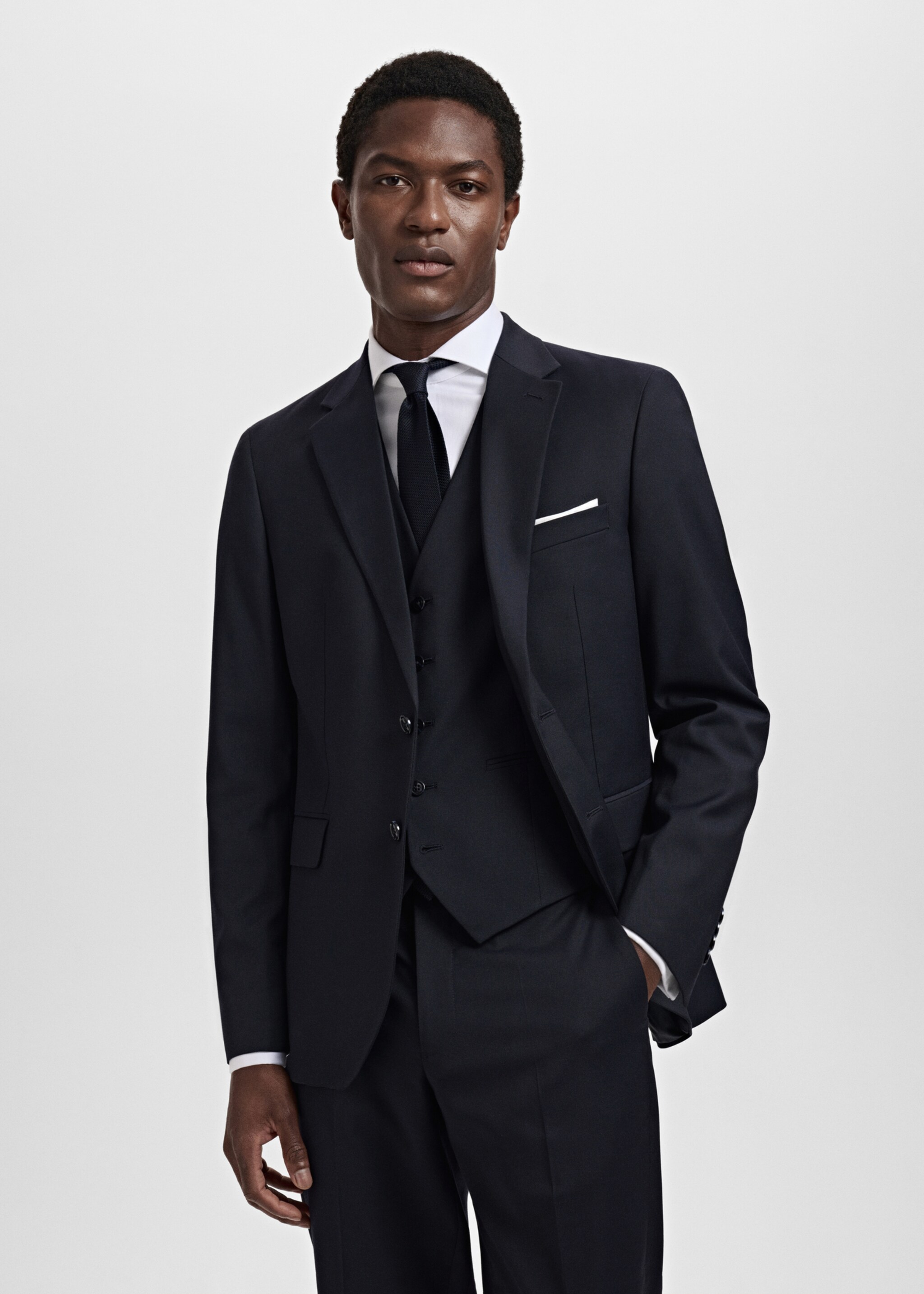 Milan slim-fit suit jacket - Medium plane