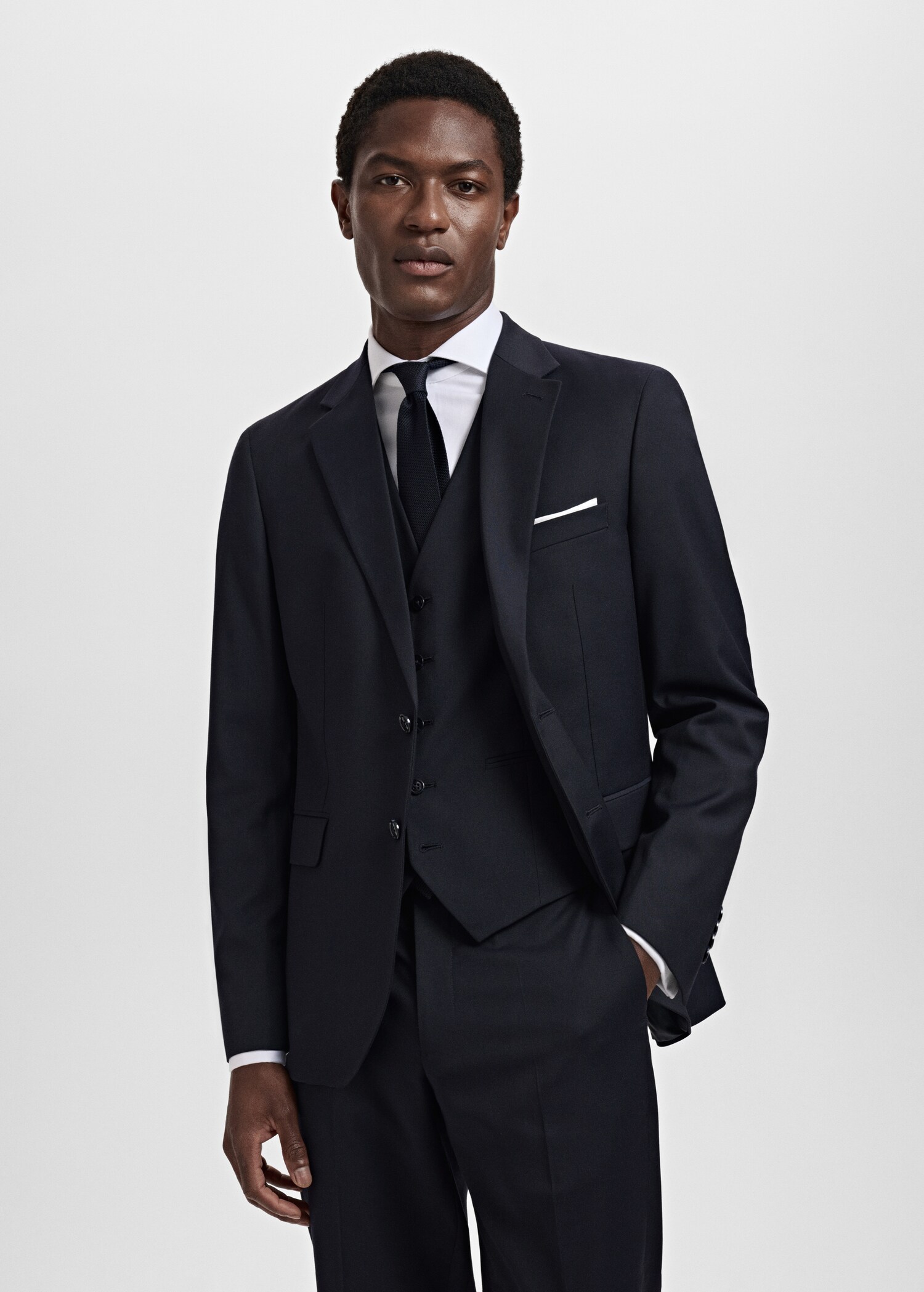 Milan slim-fit suit jacket - Medium plane