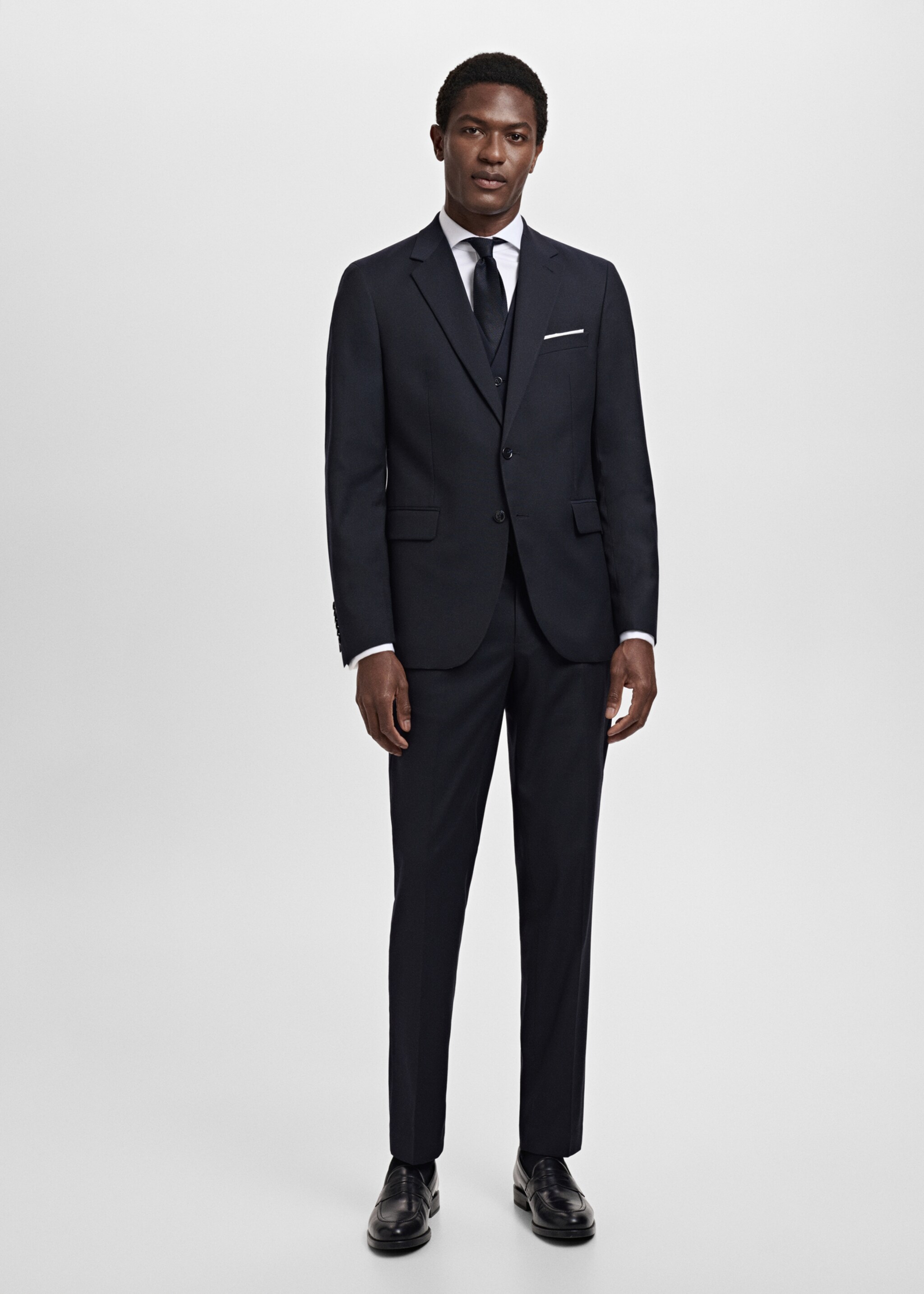 Milan slim-fit suit jacket - General plane
