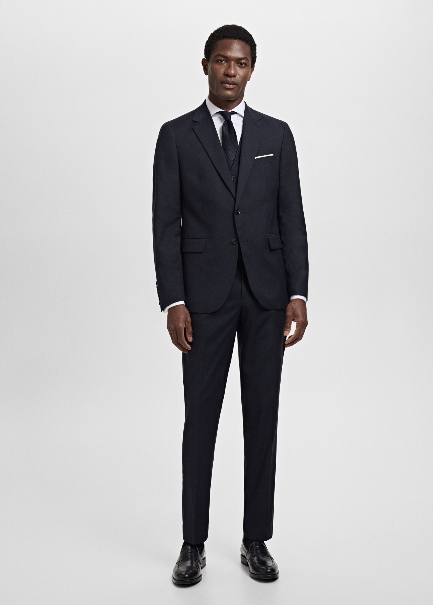 Milan slim-fit suit jacket - General plane