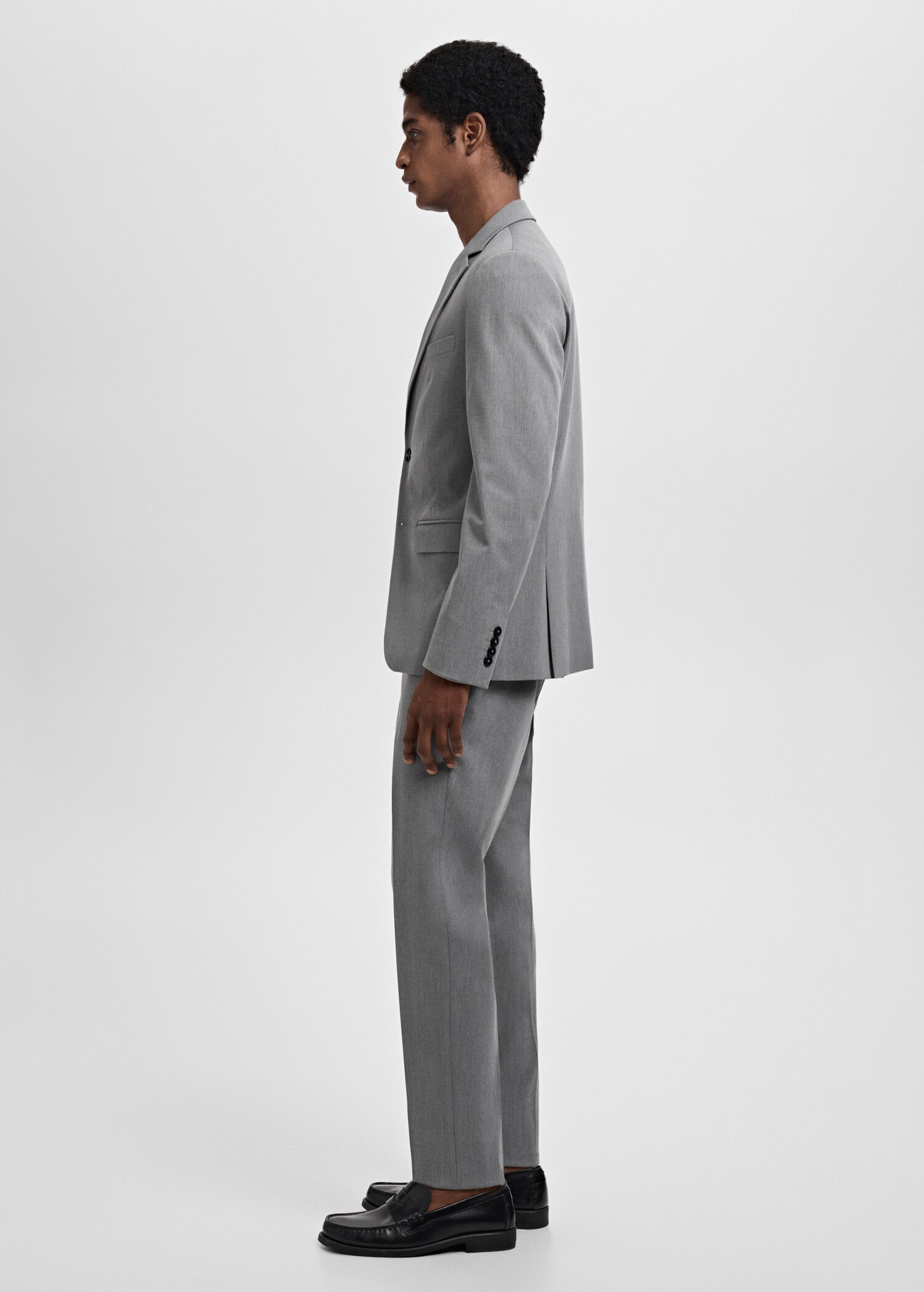 Stretch fabric super slim-fit suit trousers - Details of the article 2