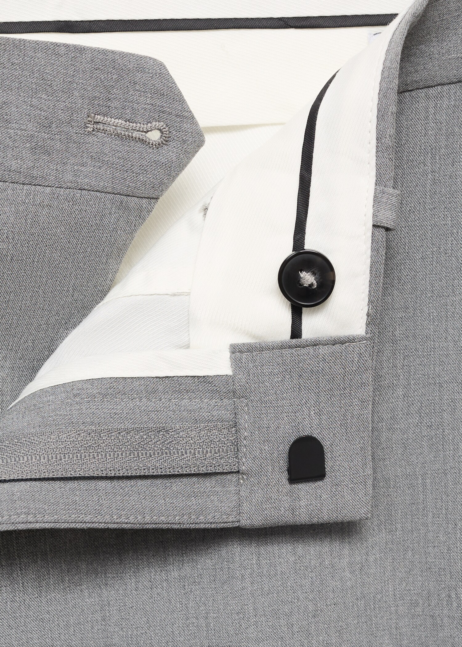 Stretch fabric super slim-fit suit trousers - Details of the article 8