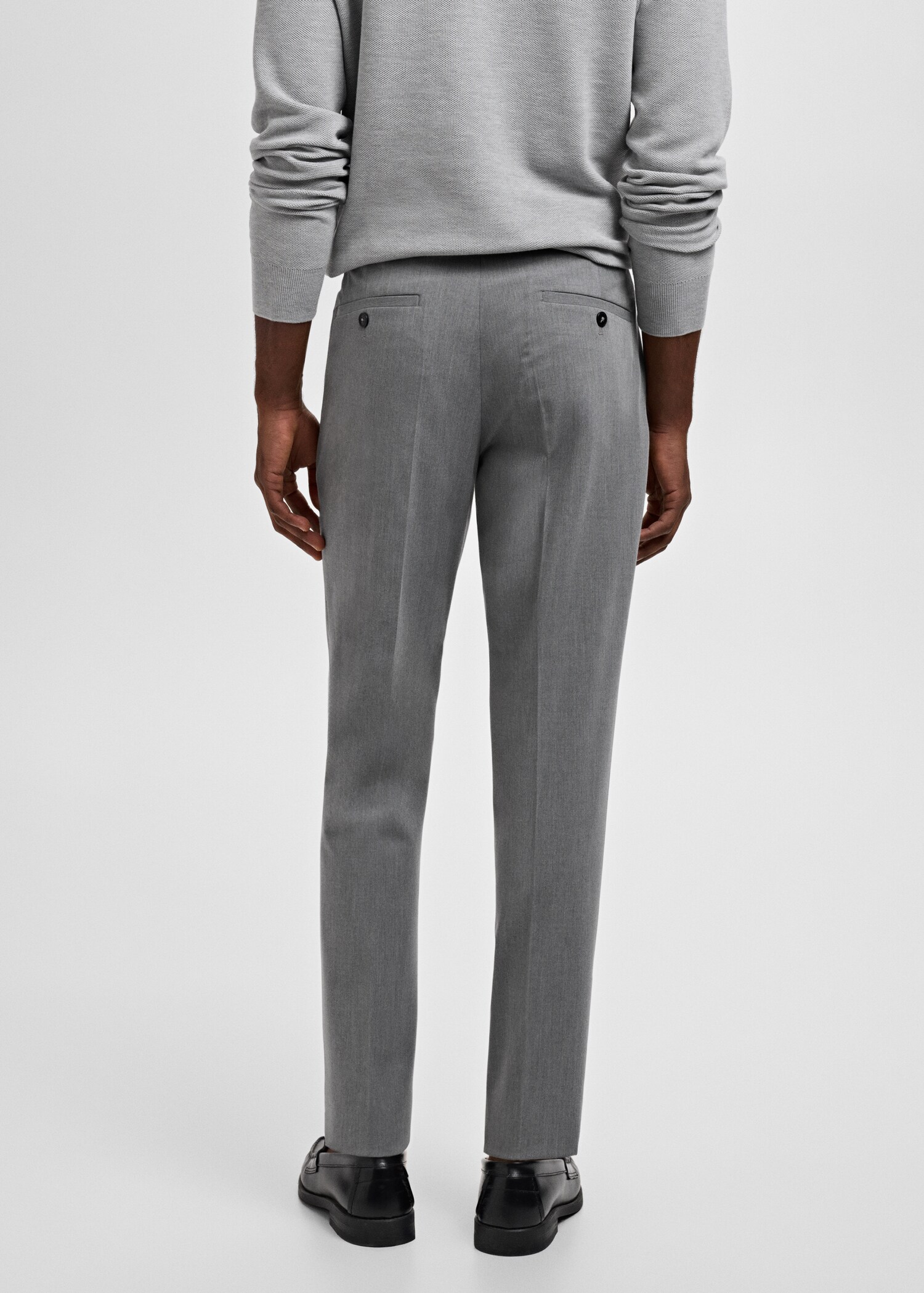 Stretch fabric super slim-fit suit trousers - Reverse of the article