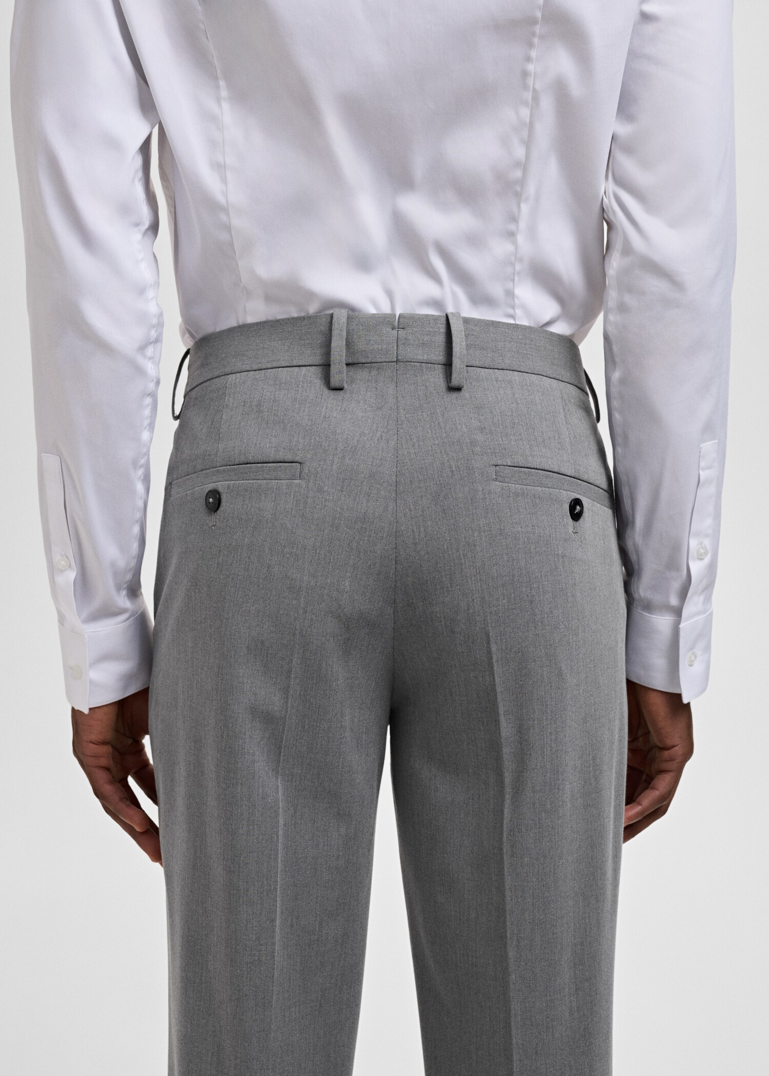 Stretch fabric super slim-fit suit trousers - Details of the article 3