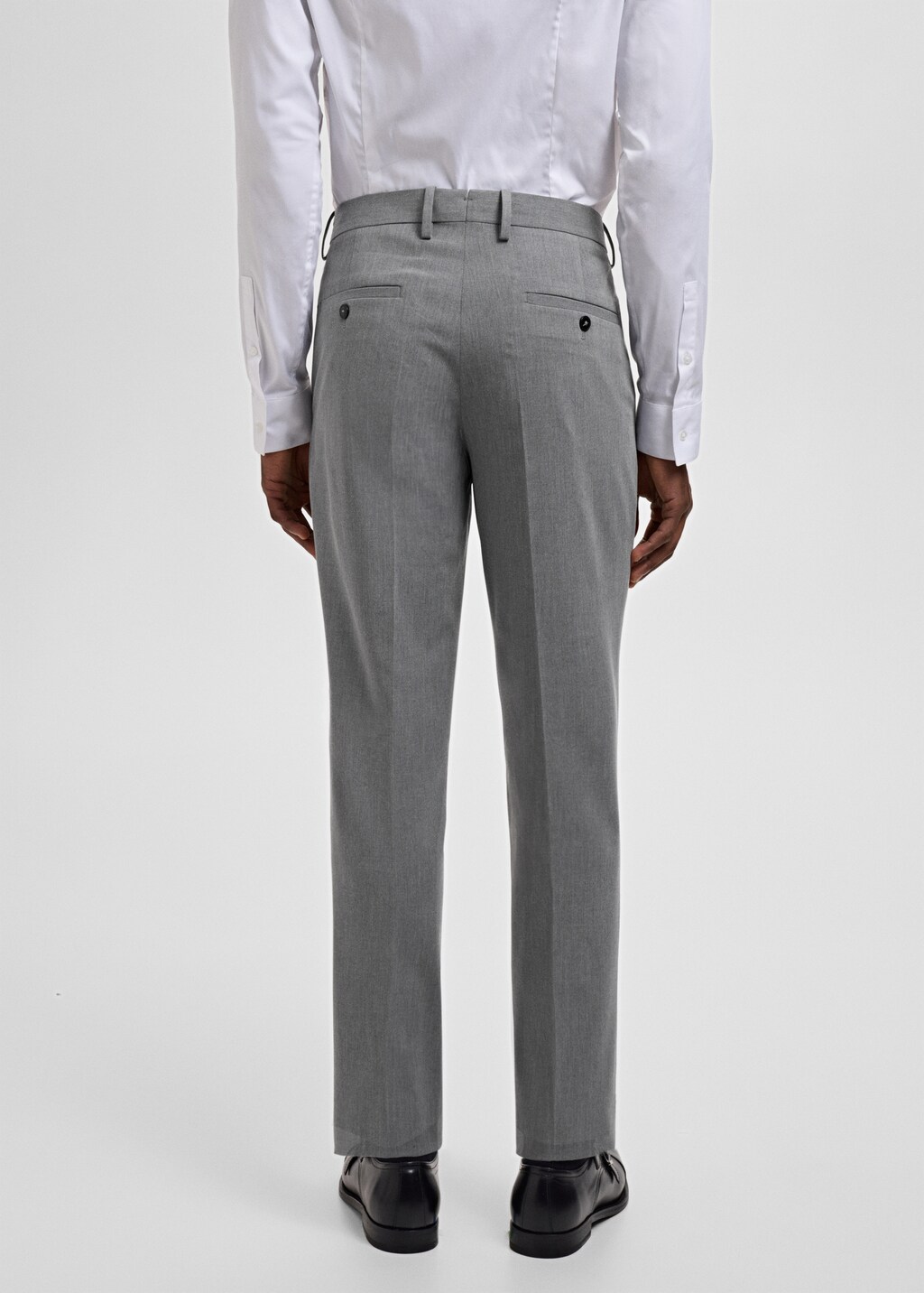 Stretch fabric super slim-fit suit trousers