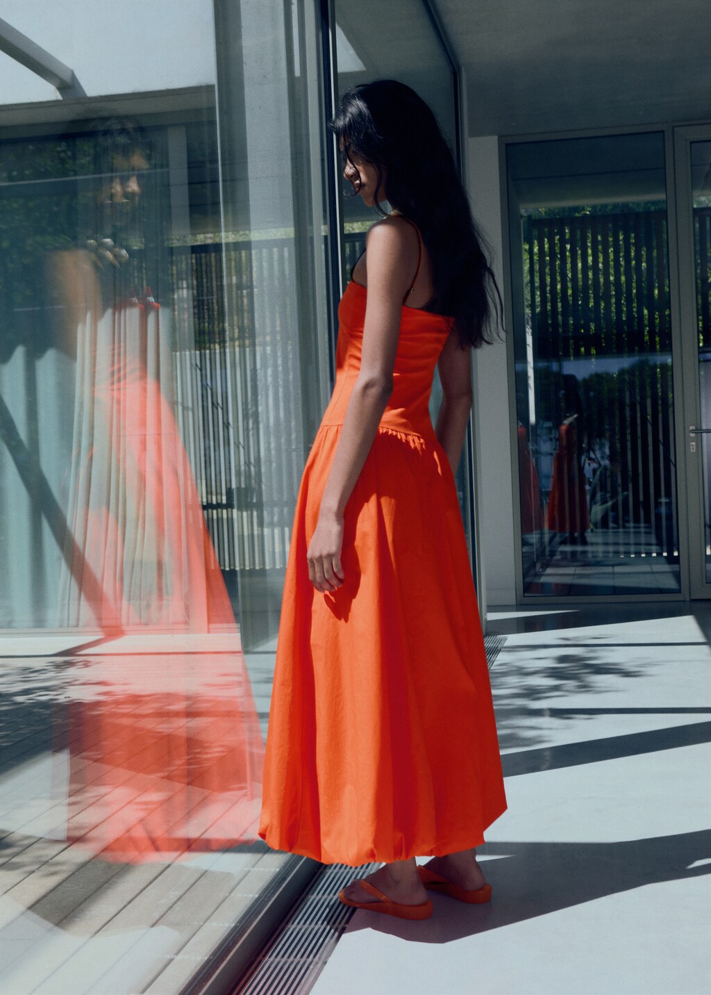 ワンピース HIGH NECK BALLOON KNIT DRESS Combined knitted balloon dress - Women | MANGO Canada