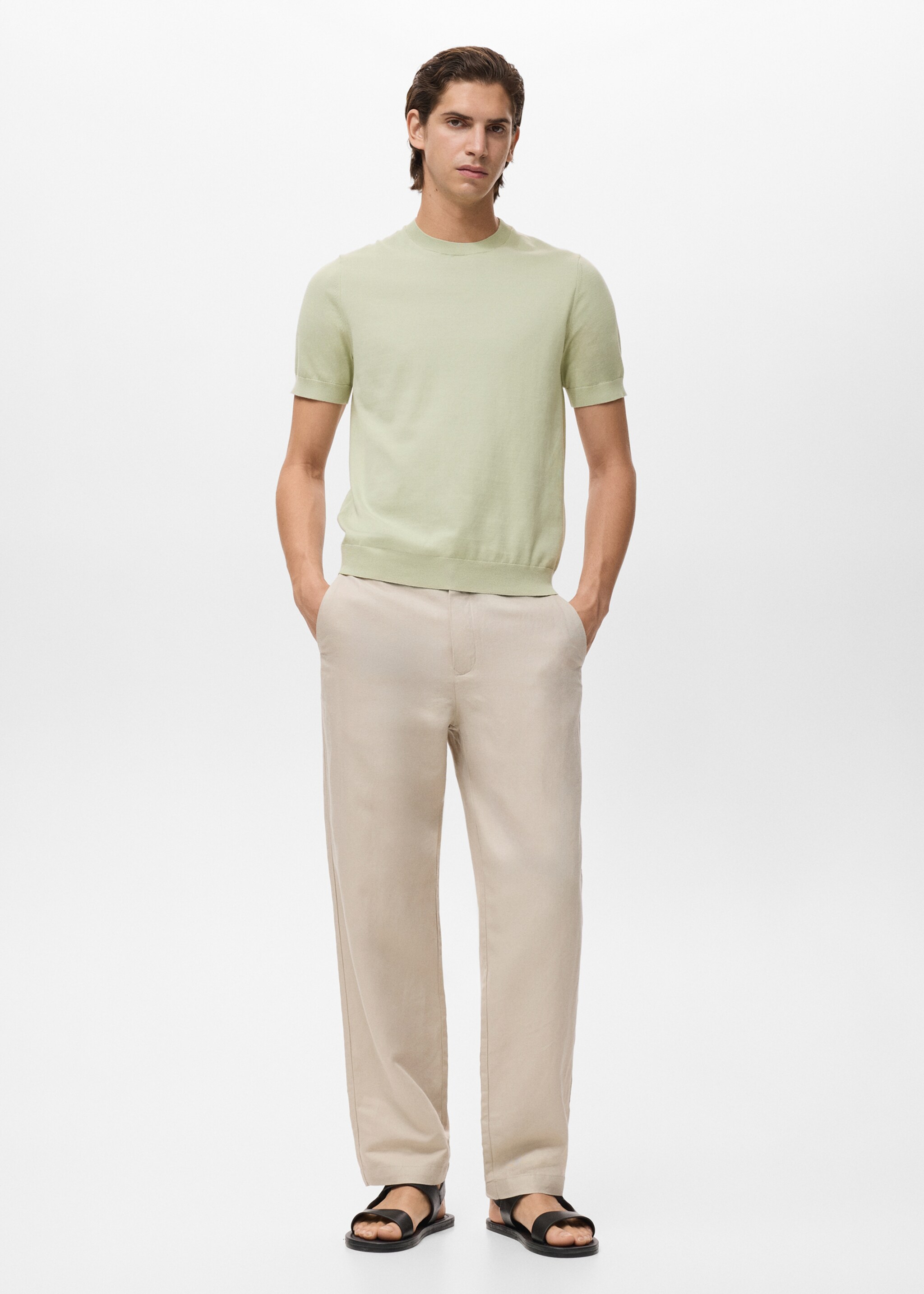 Cotton fine-knit t-shirt - General plane