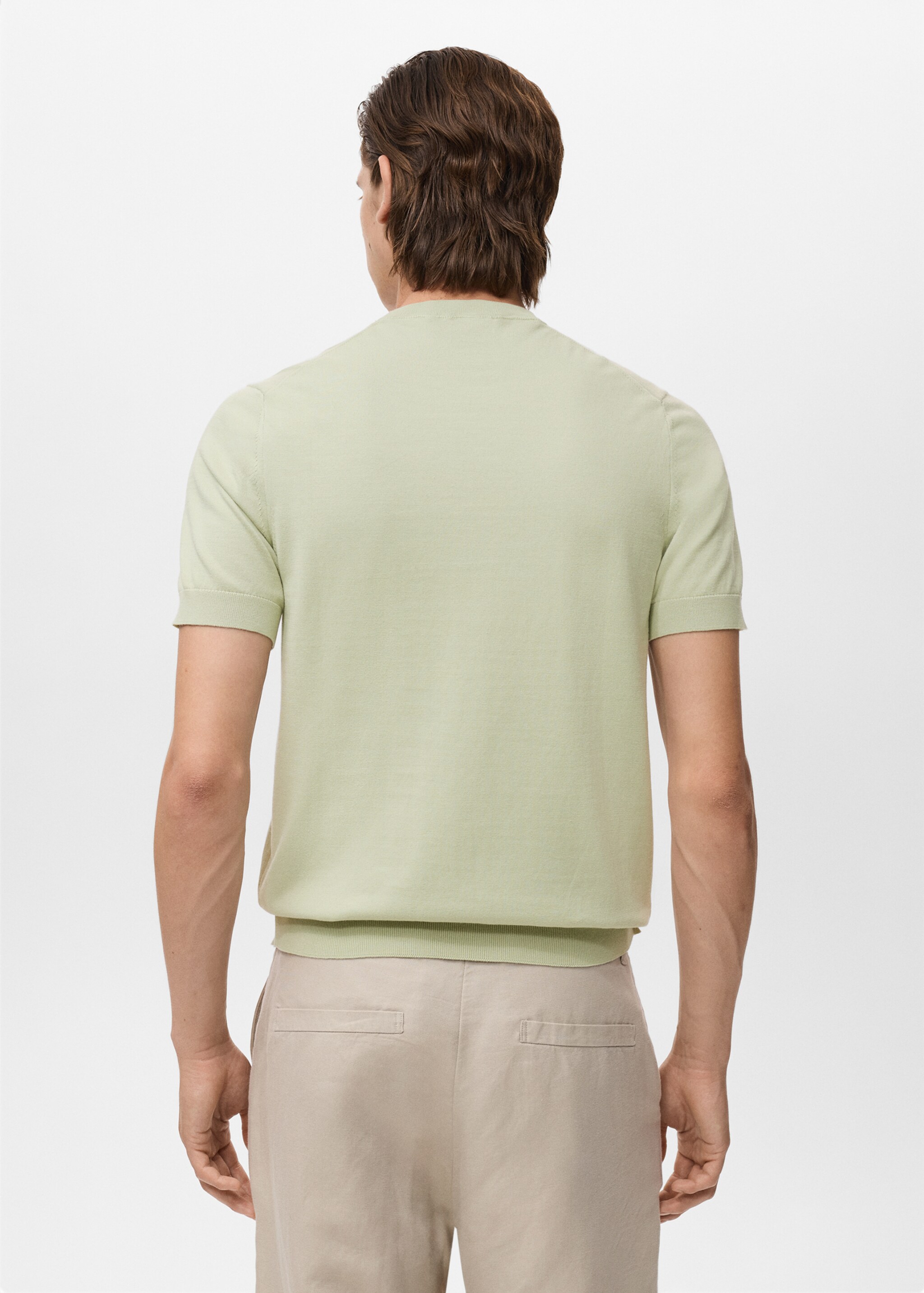 Cotton fine-knit t-shirt - Reverse of the article