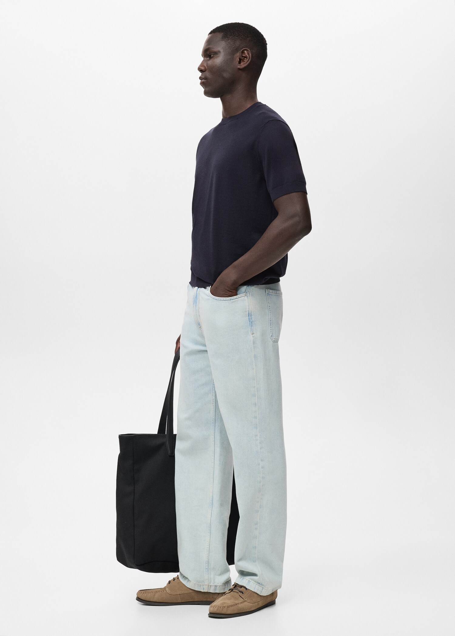 Cotton fine-knit t-shirt - Details of the article 2