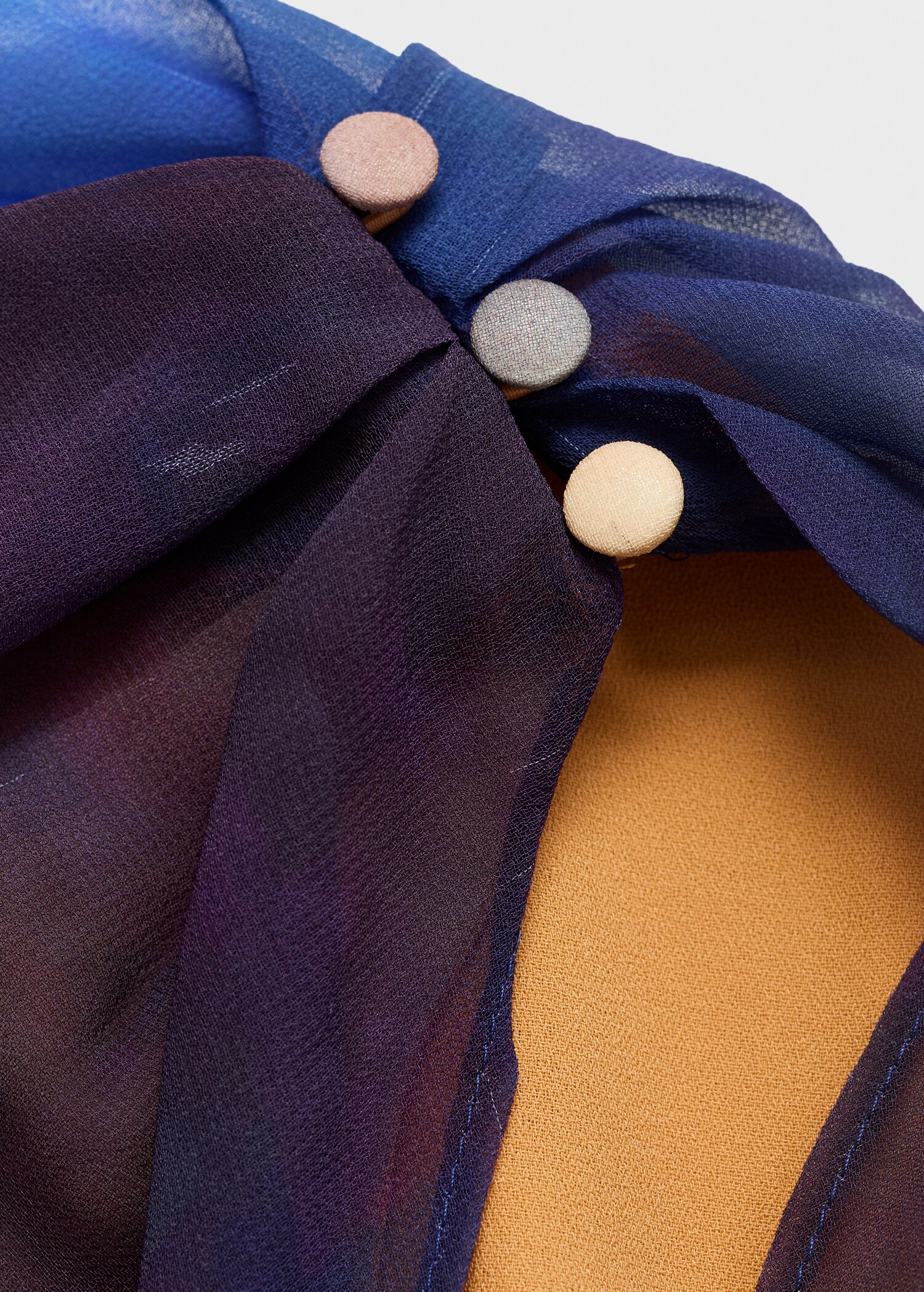 Vestido estampado capa asimétrica - Detalle del artículo 8