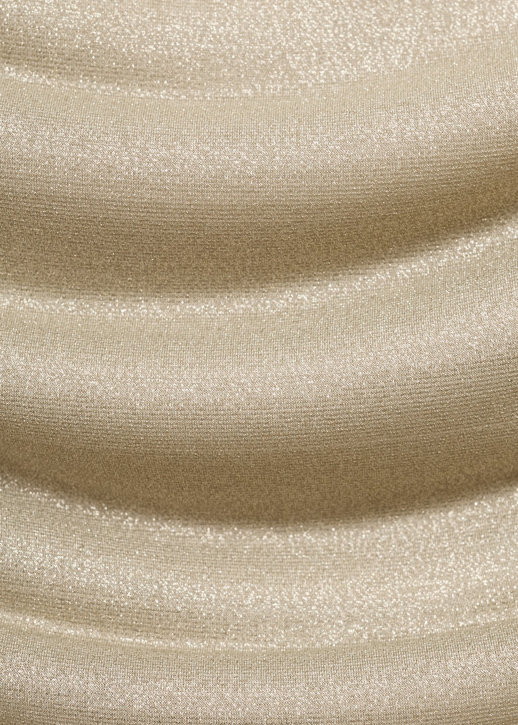 Lurex gathered skirt with cut-out