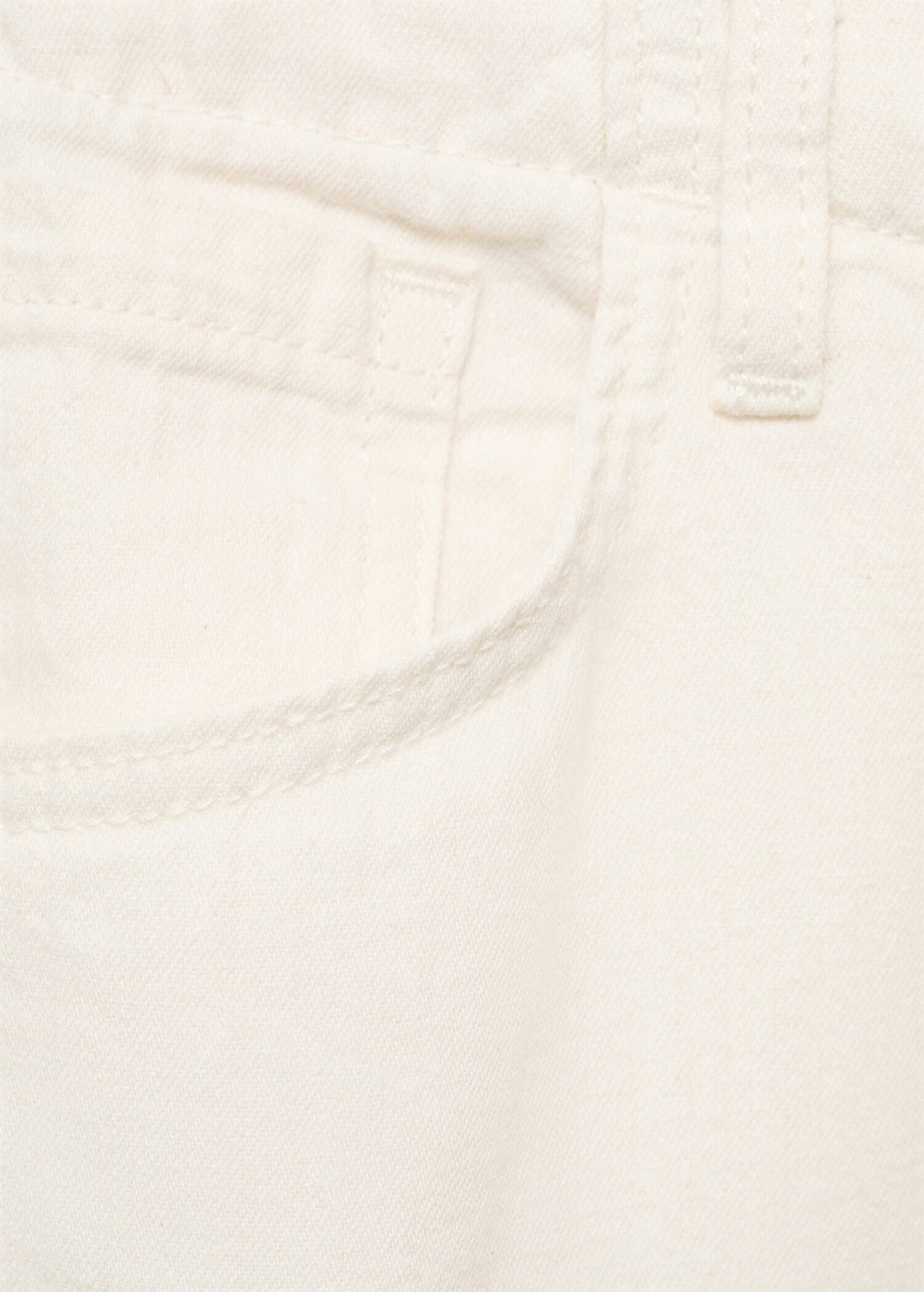 Wide leg denim pants with belt - Details of the article 8