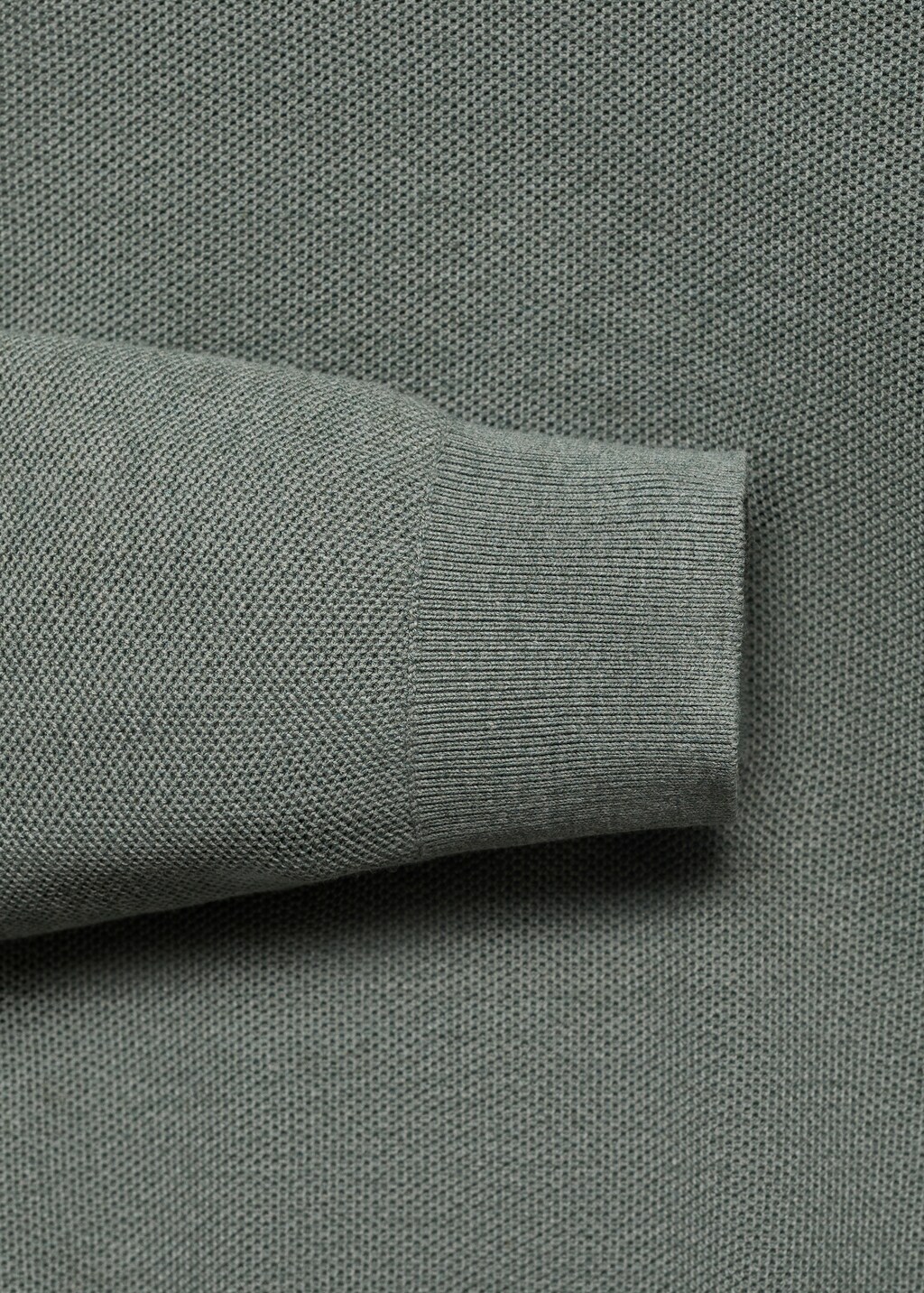 Micro-structured cotton polo shirt