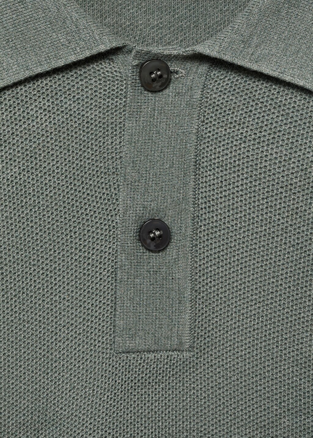 Micro-structured cotton polo shirt