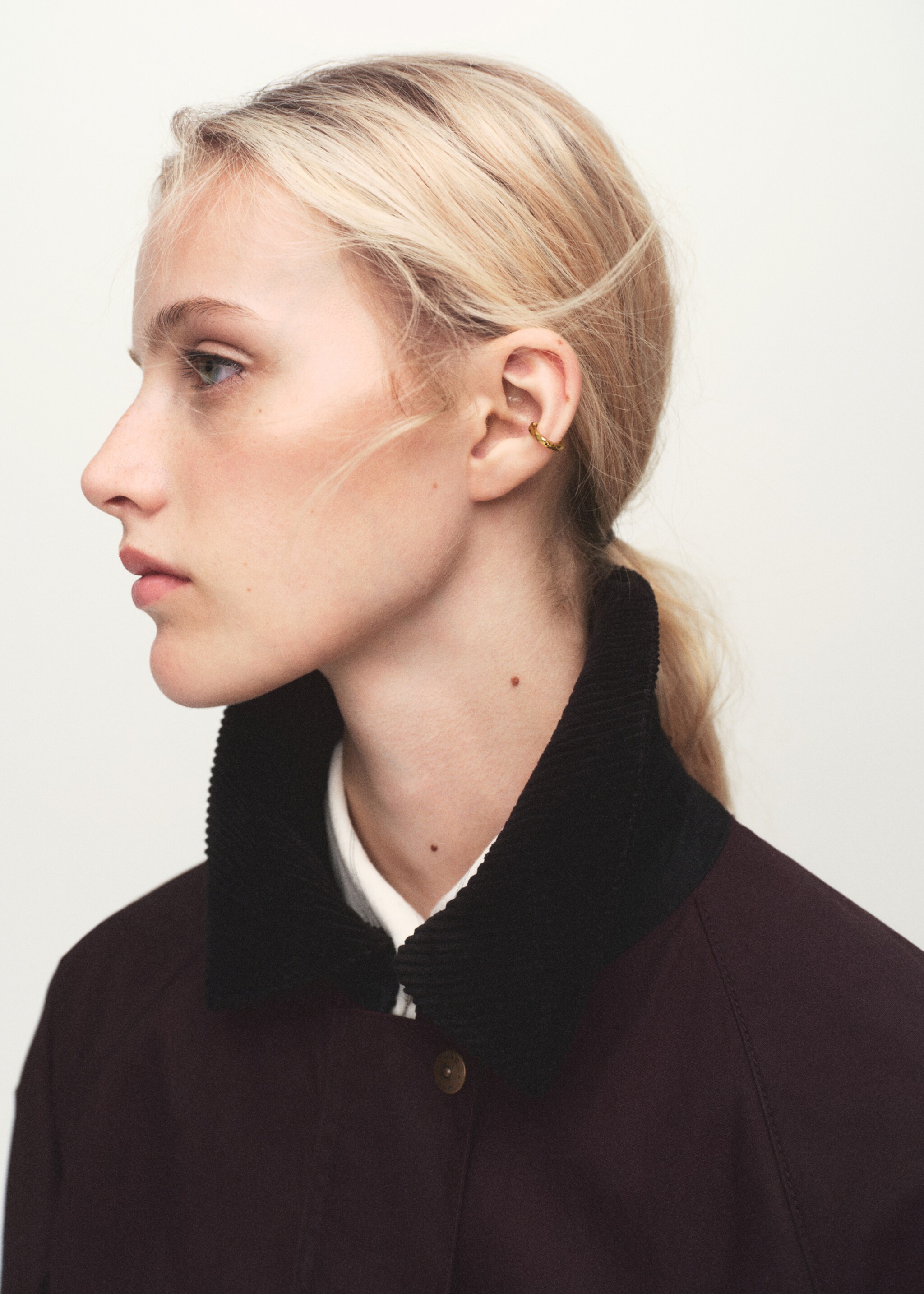 Parka algodón cuello pana - Detalle del artículo 1, Burdeos. Ref: 17065789-02.