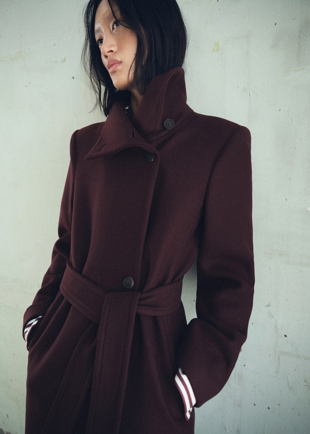 Manteco wool coat with belt