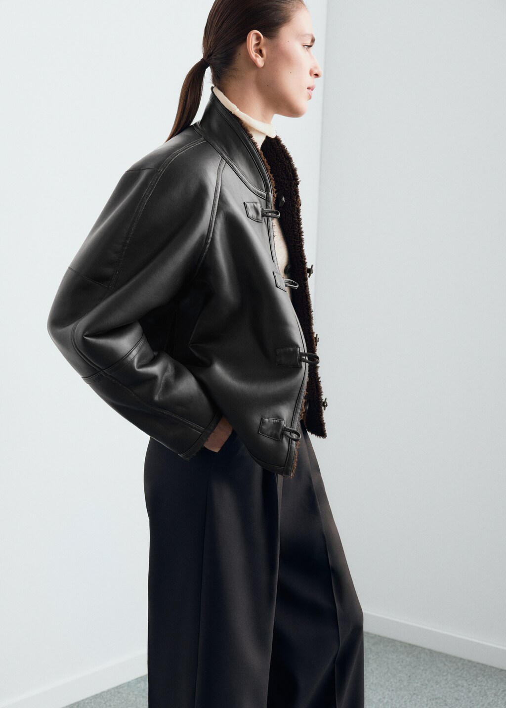 Mango Reversible shearling jacket