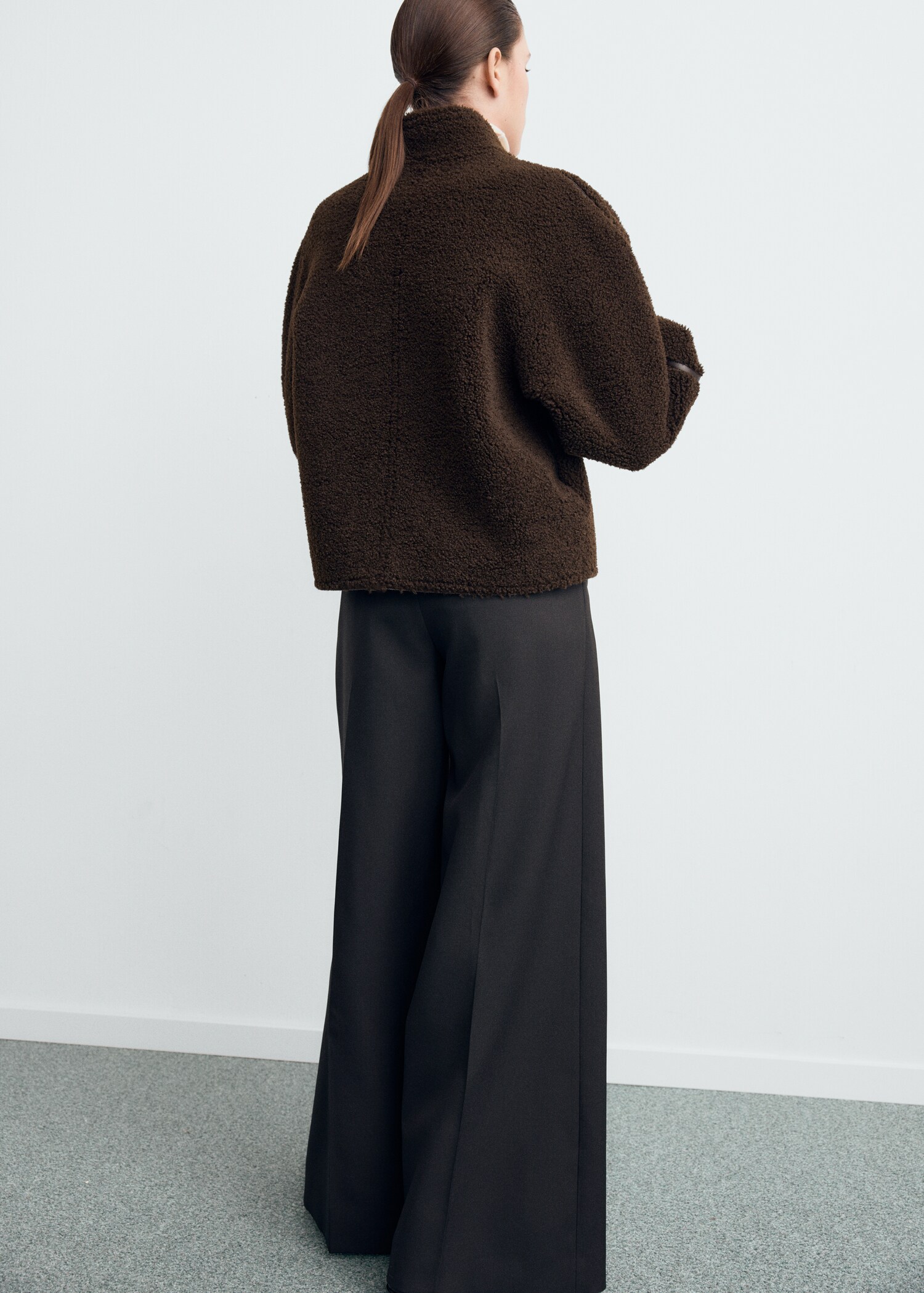 Shearling-effect reversible jacket - Reverse of the article